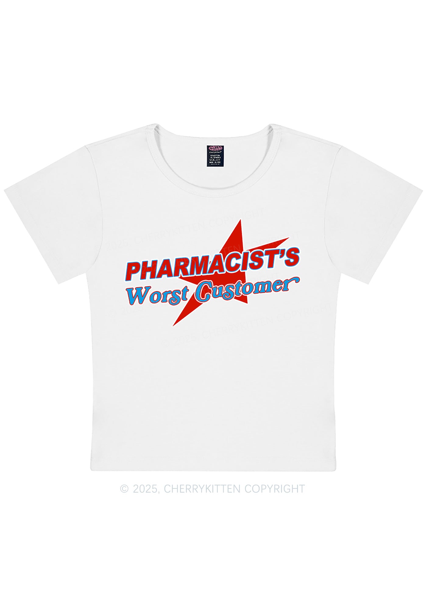 Pharmacists Worst Customer Y2K Baby Tee Cherrykitten