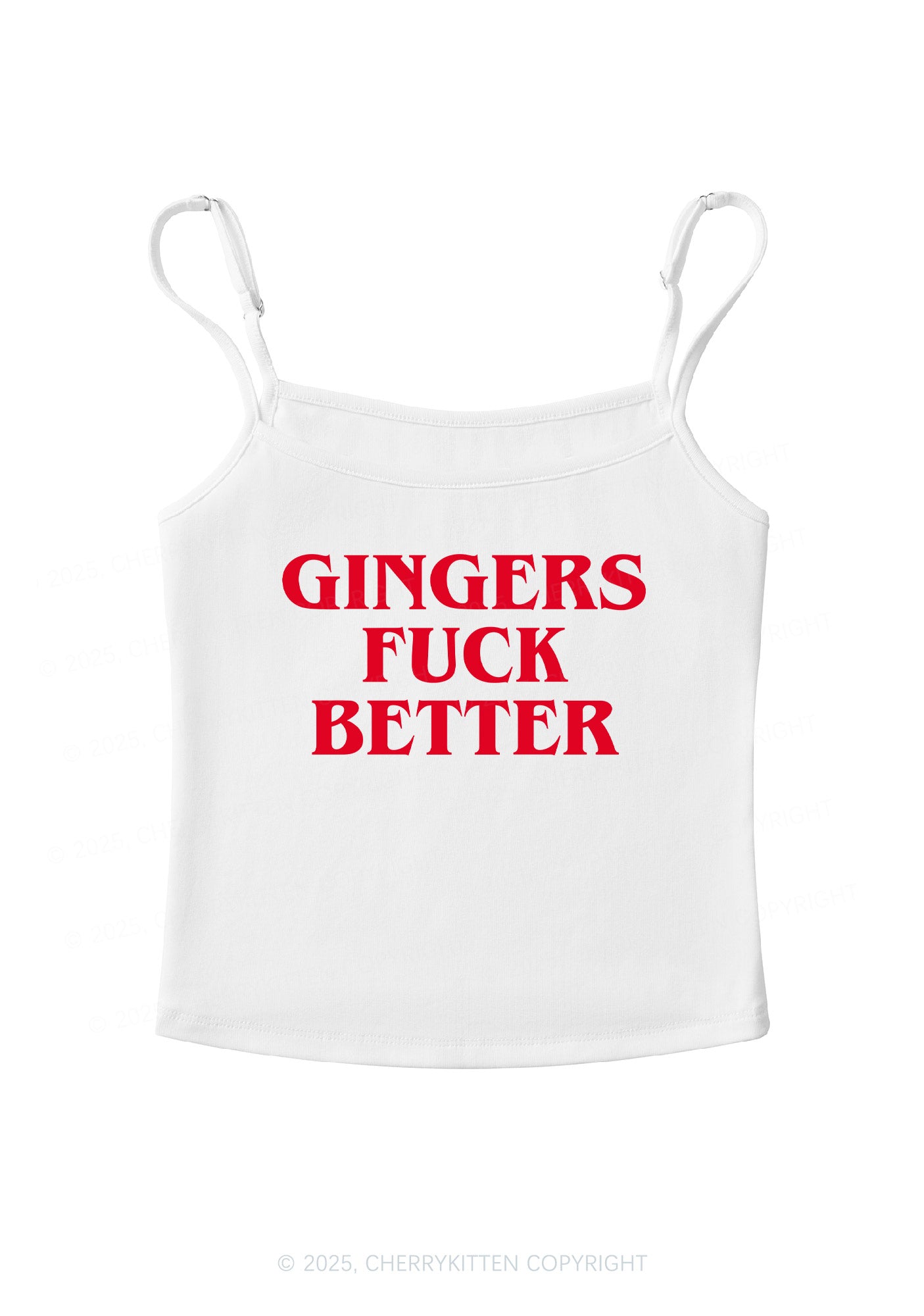 Gingers Fxxk Better Y2K Spaghetti Strap Cami Cherrykitten