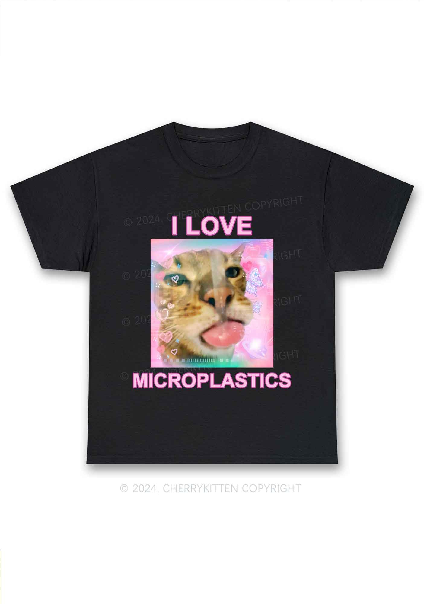 I Love Microplastics Y2K Chunky Shirt Cherrykitten