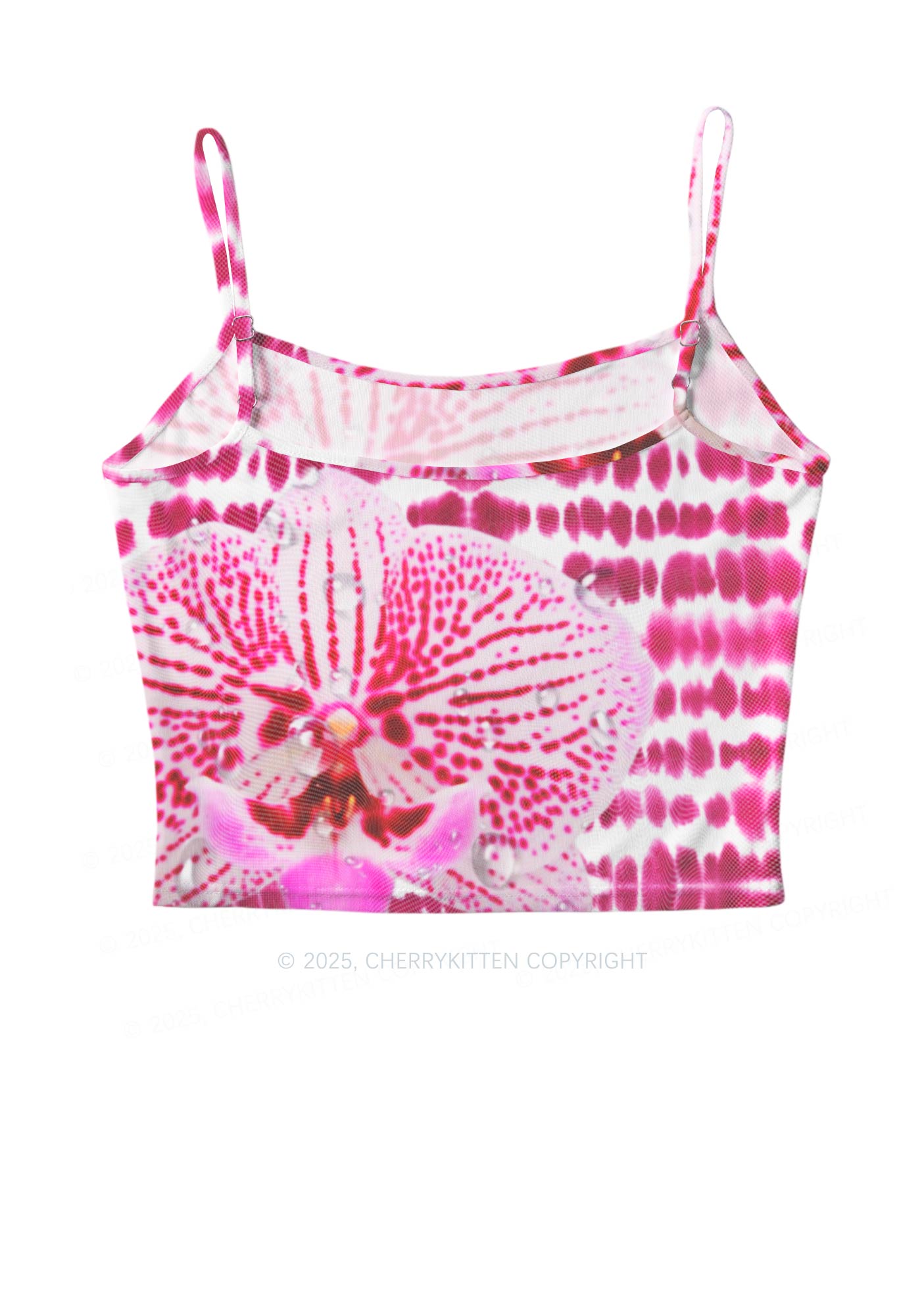 Pink Orchid Dewdrops Y2K Mesh Cami Tank Cherrykitten