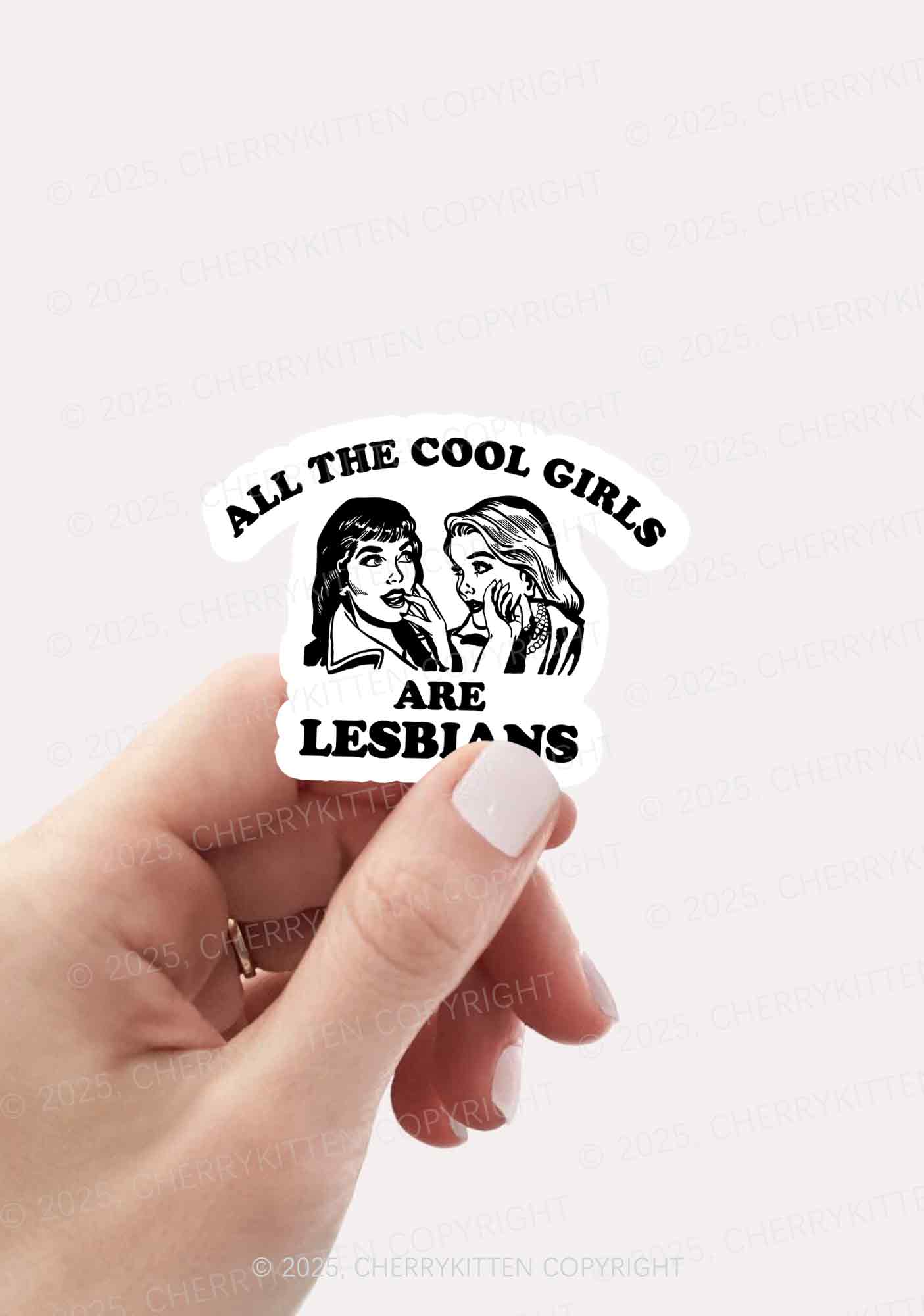 Cool Girls Lesbians Pride 1Pc Y2K Sticker Cherrykitten