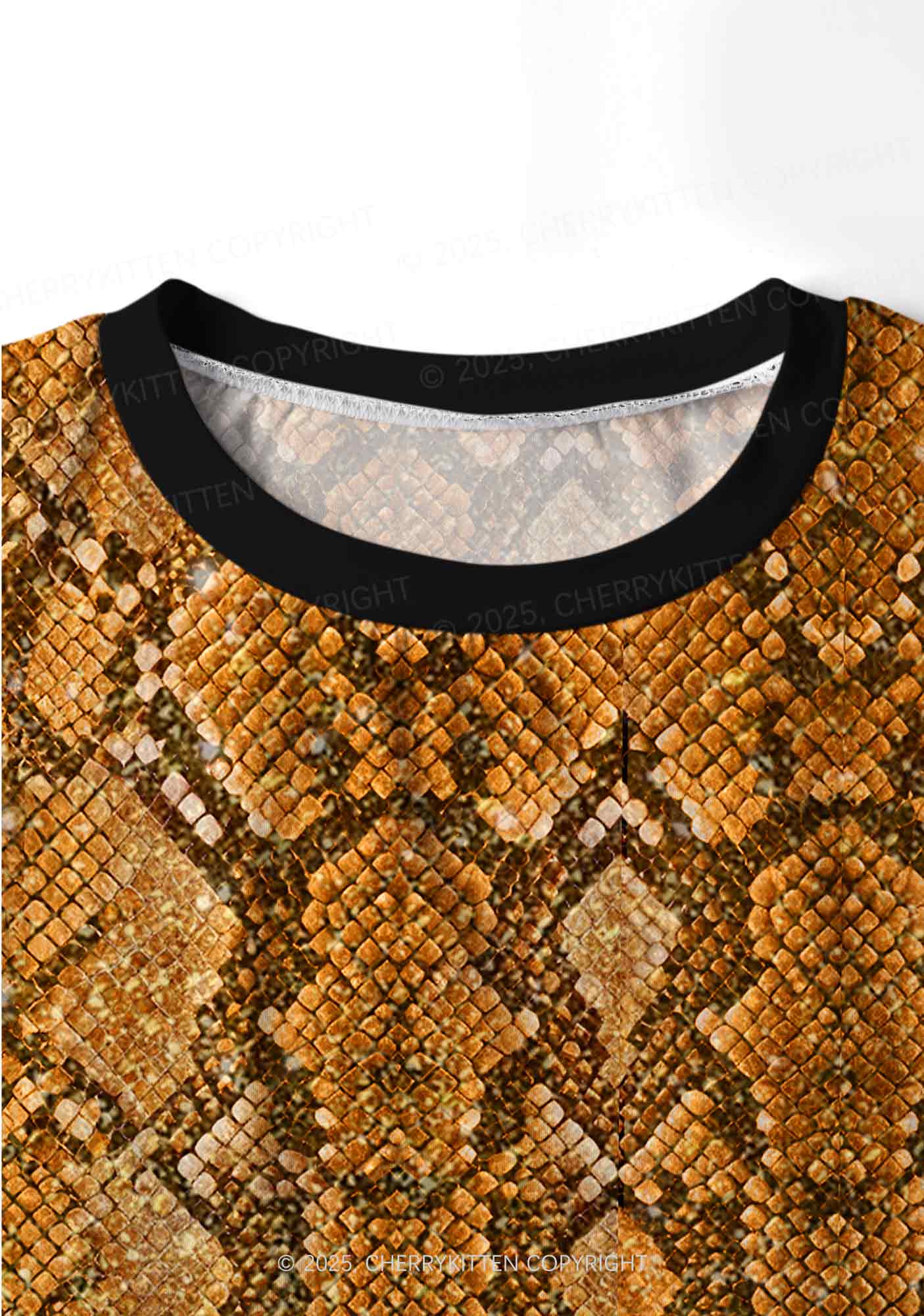 Snake Pattern Y2K Print Long Sleeve Pajama Set Cherrykitten
