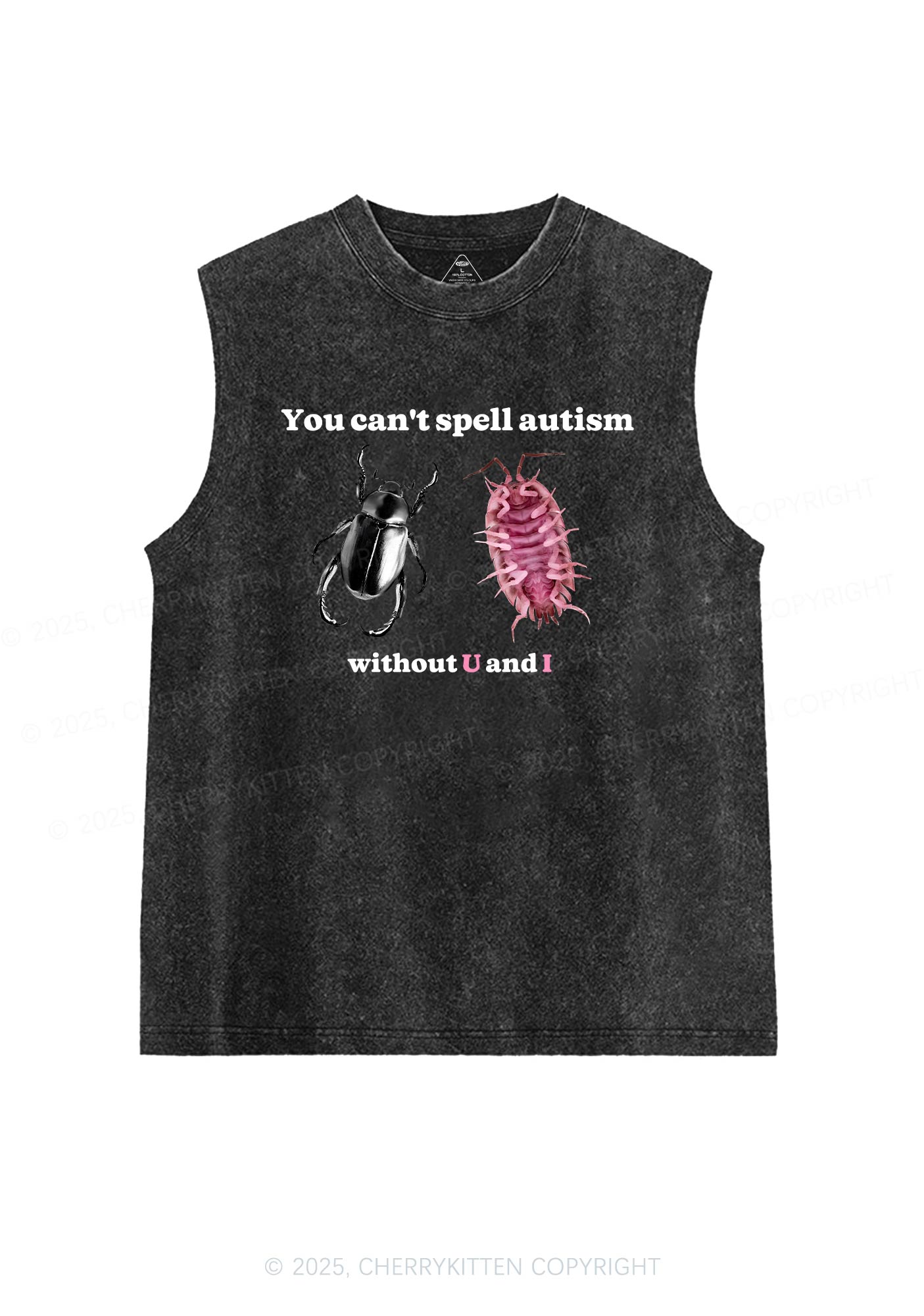Autism Insect Y2K Washed Muscle Tank Cherrykitten