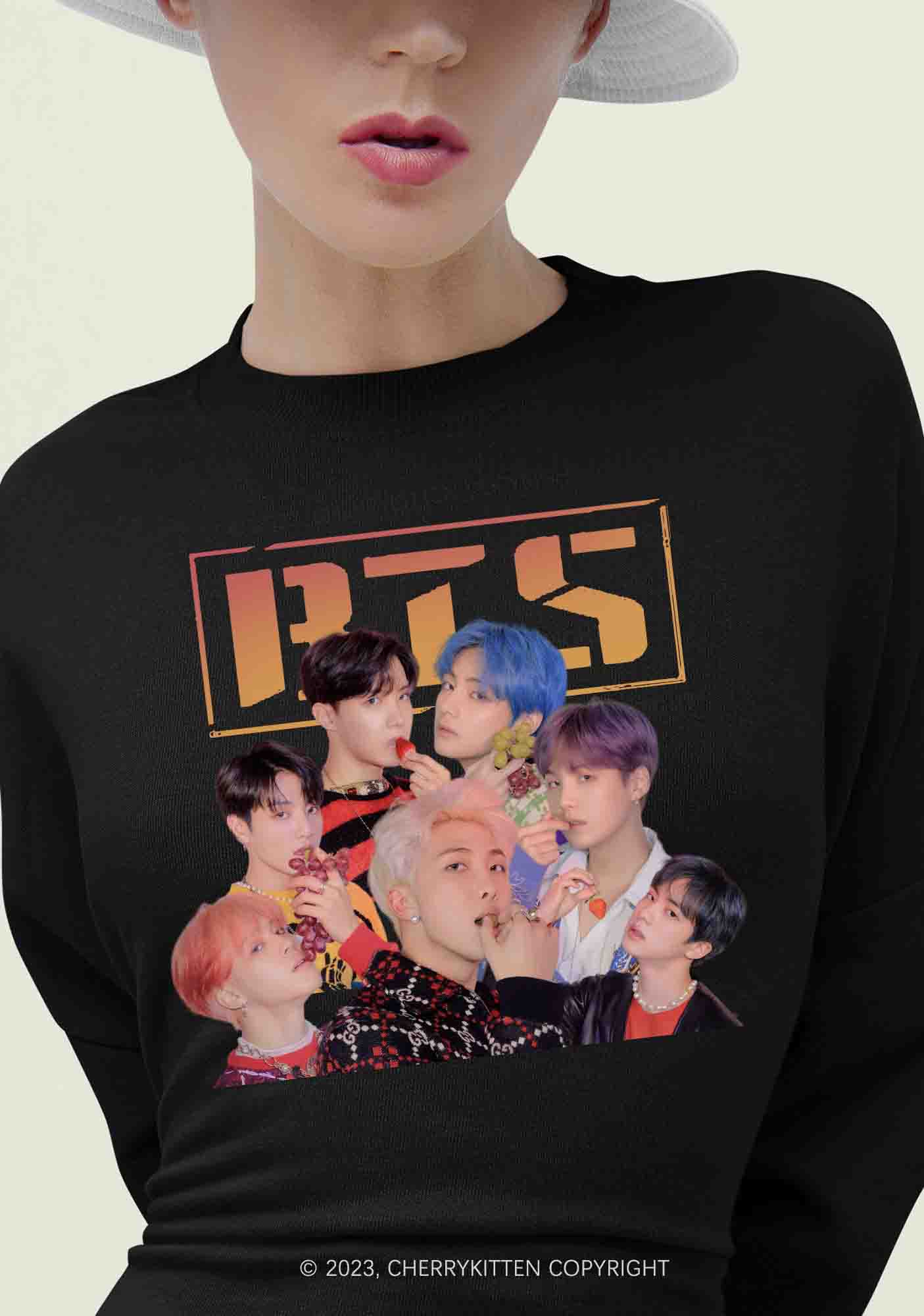 Fruit Bangtan Kpop Y2K Sweatshirt Cherrykitten