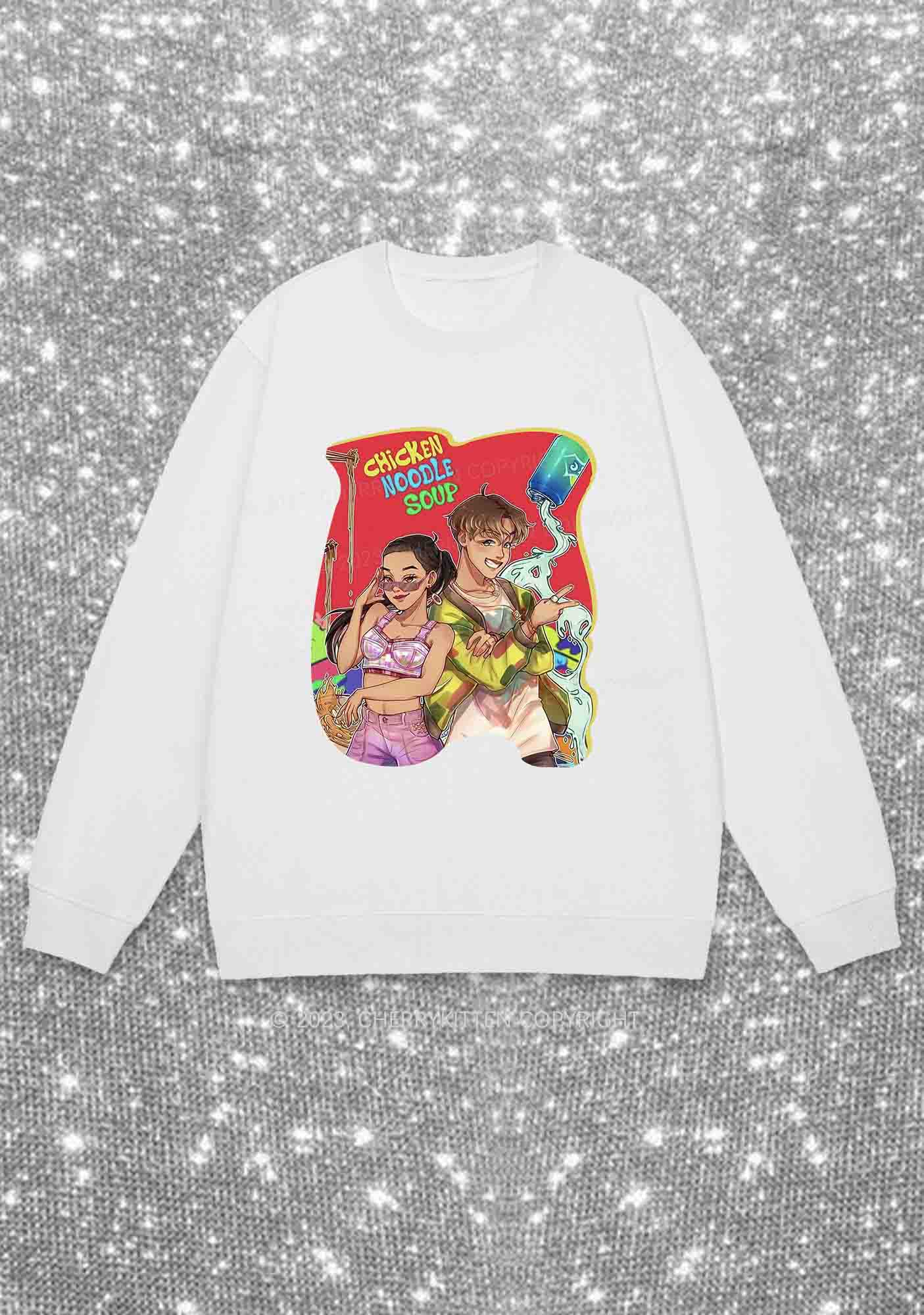 Chicken Noodle Soup Kpop Y2K Sweatshirt Cherrykitten
