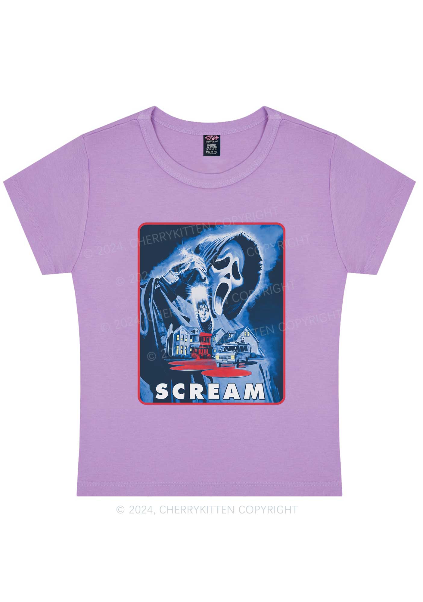 Scream Halloween Y2K Baby Tee Cherrykitten