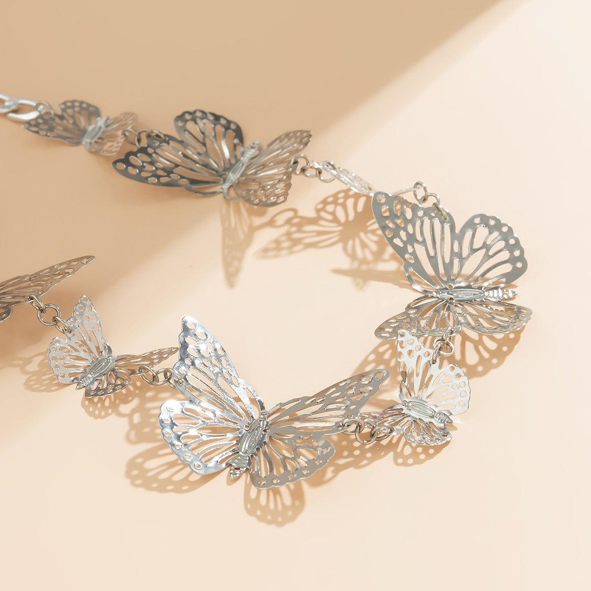 Simple Geometric Hollow Butterfly Waist Chain