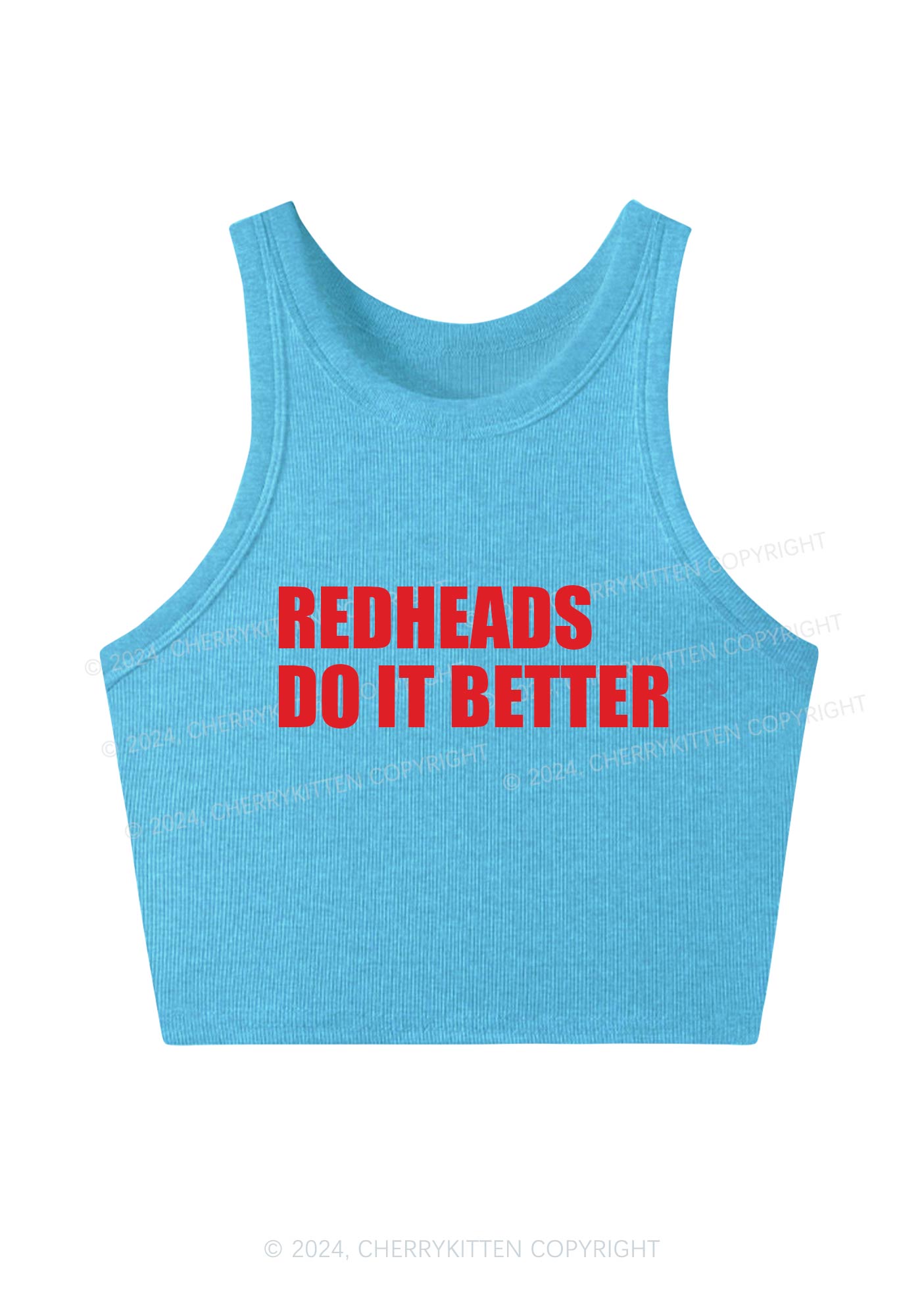 Redheads Do It Better Y2K Crop Tank Top Cherrykitten