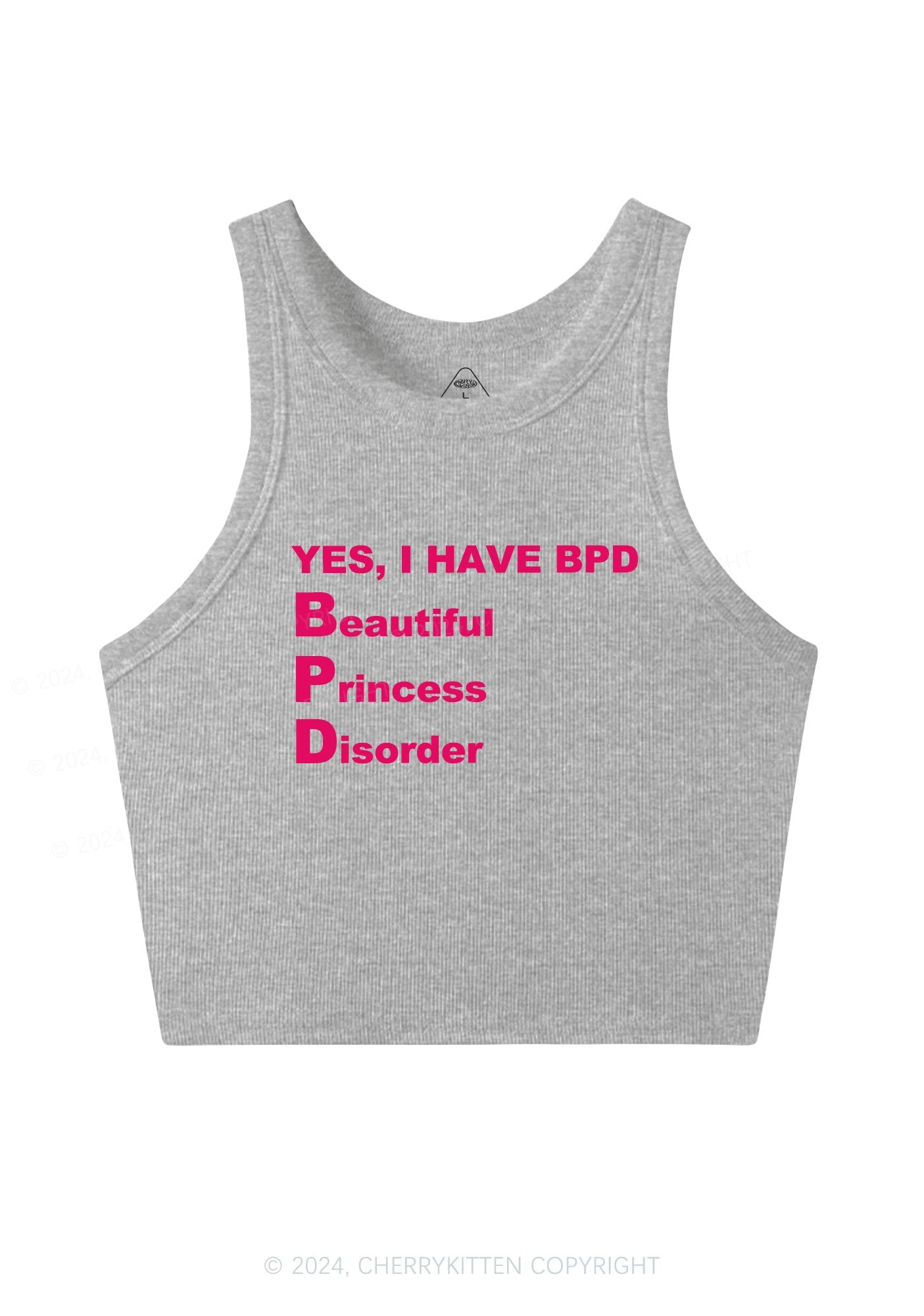 I Have BPD Y2K Crop Tank Top Cherrykitten