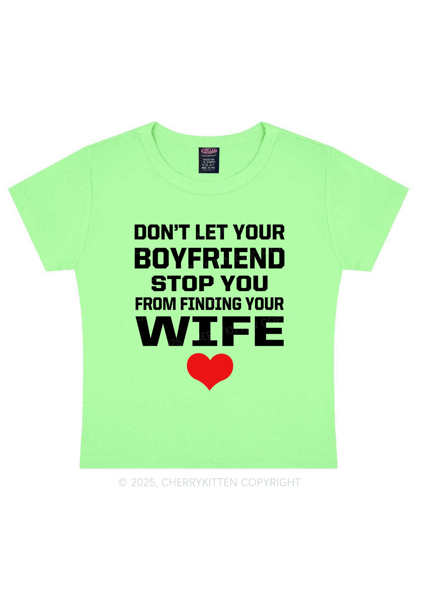 Boyfriend Wife Pride Y2K Baby Tee Cherrykitten