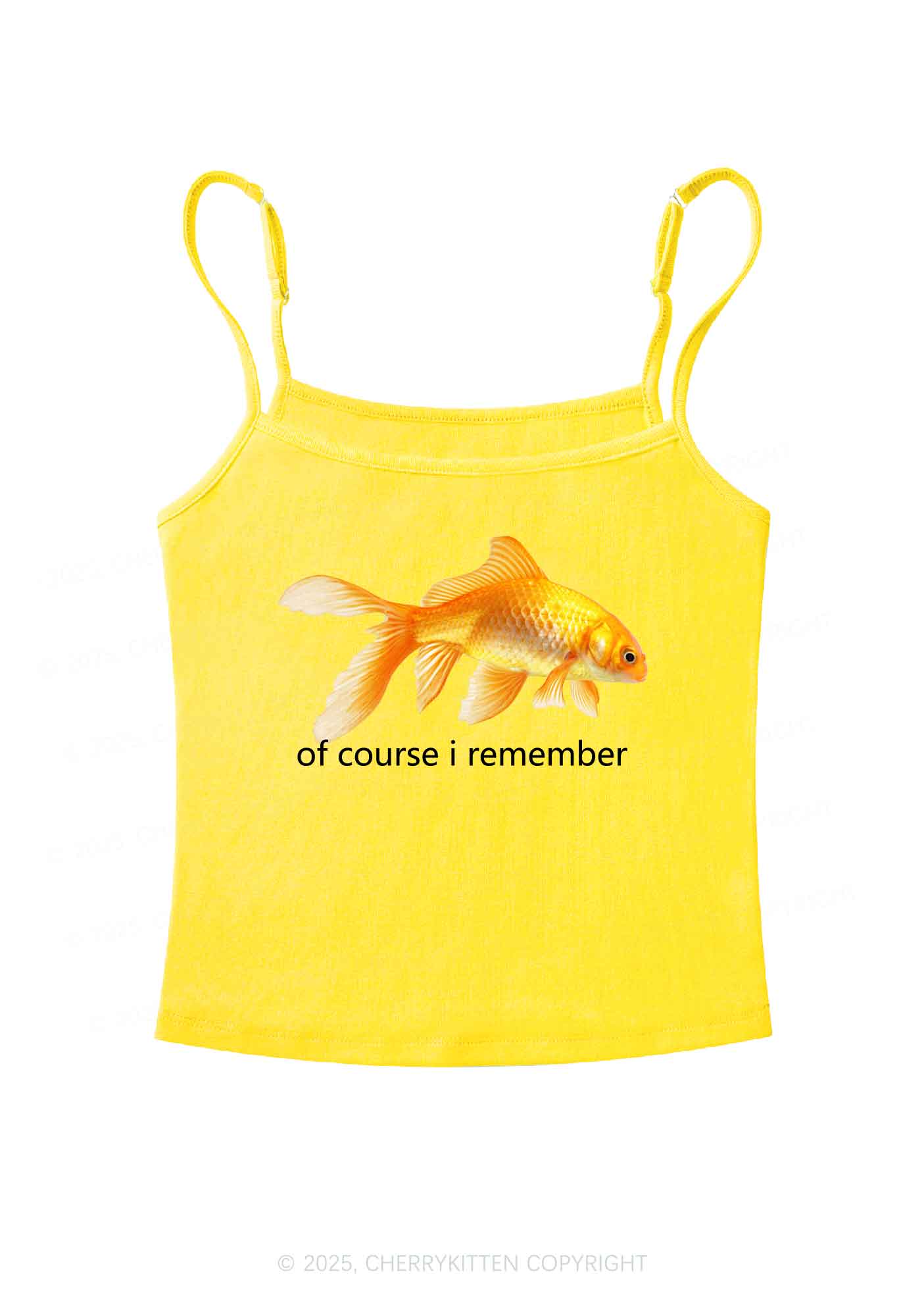 I Remember Goldfish Y2K Spaghetti Strap Cami Cherrykitten