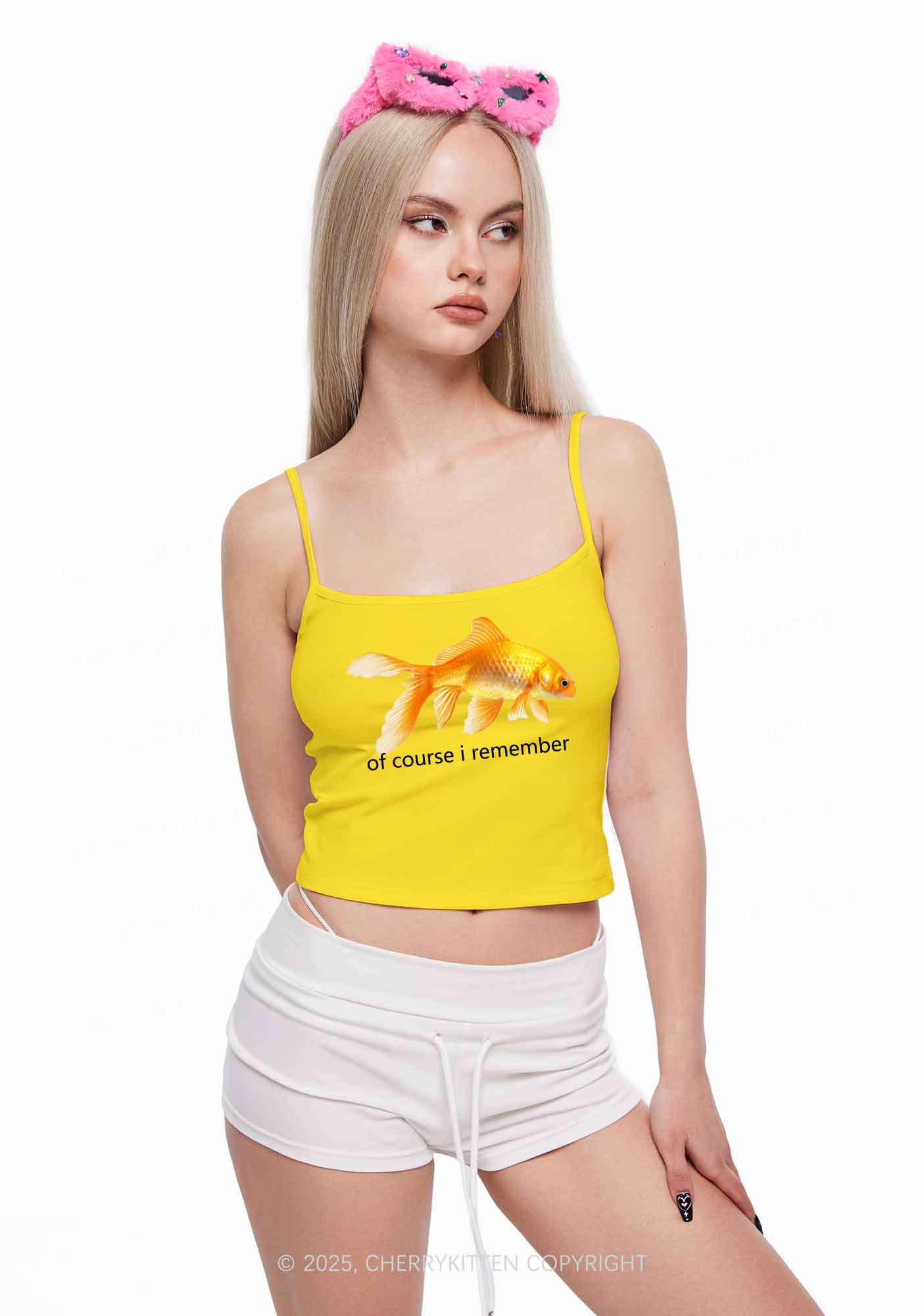 I Remember Goldfish Y2K Spaghetti Strap Cami Cherrykitten