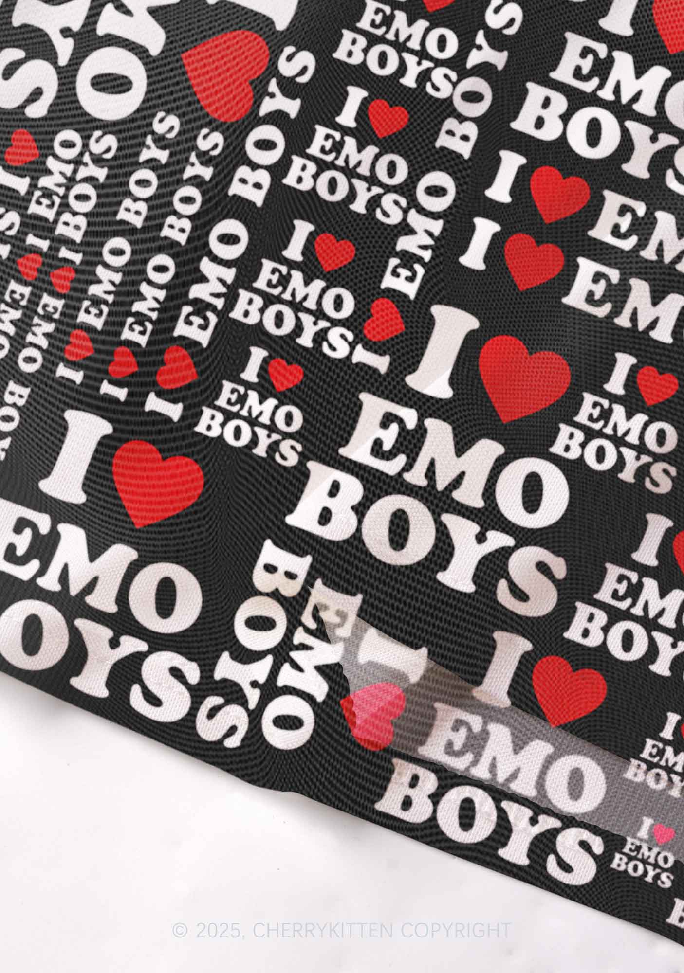I Love Emo Boys Y2K Mesh Cami Tank Cherrykitten