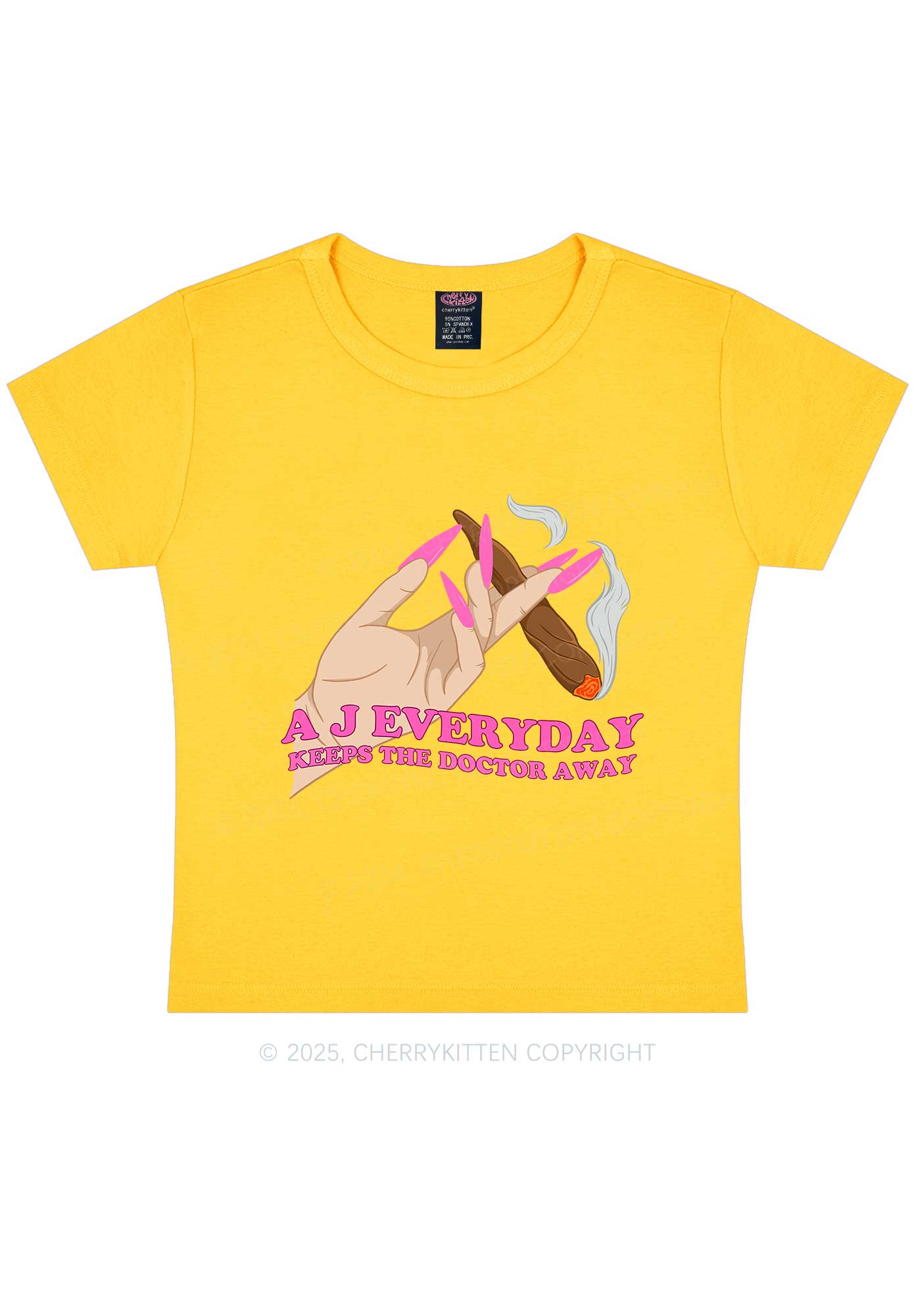A J Everyday Y2K Baby Tee Cherrykitten