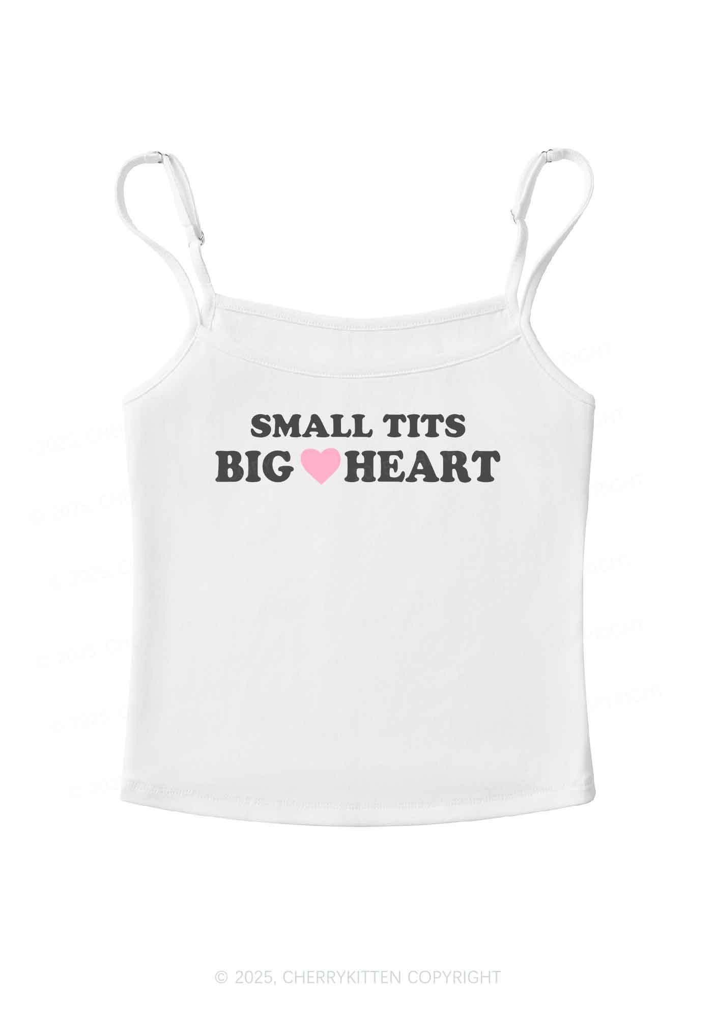 Small But Big Heart Y2K Spaghetti Strap Cami Cherrykitten