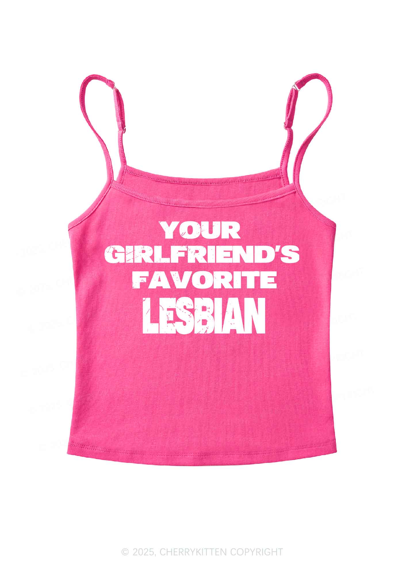 Your GF Favorite Lesbian Pride Y2K Spaghetti Strap Cami Cherrykitten