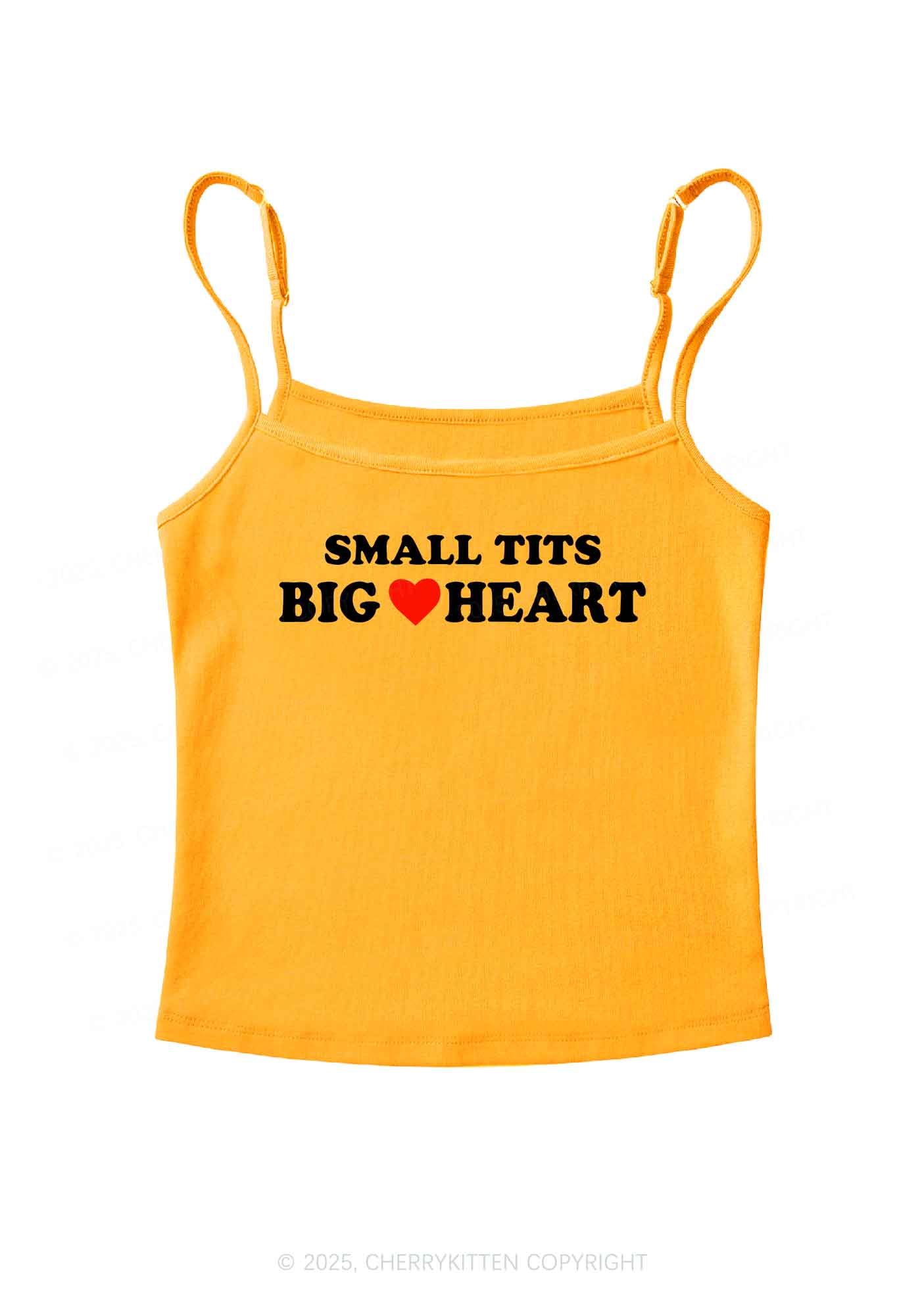 Small But Big Heart Y2K Spaghetti Strap Cami Cherrykitten