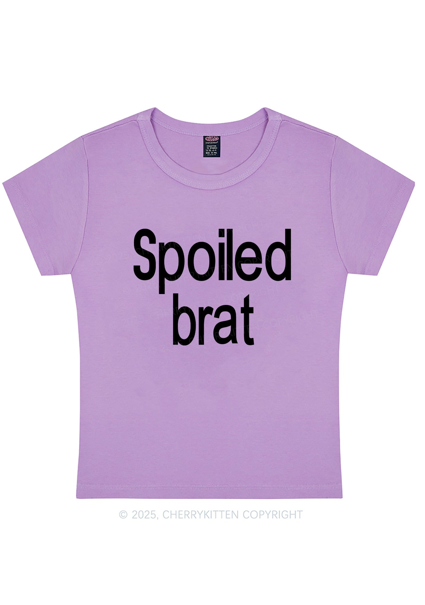 Spoiled Brat Y2K Baby Tee Cherrykitten