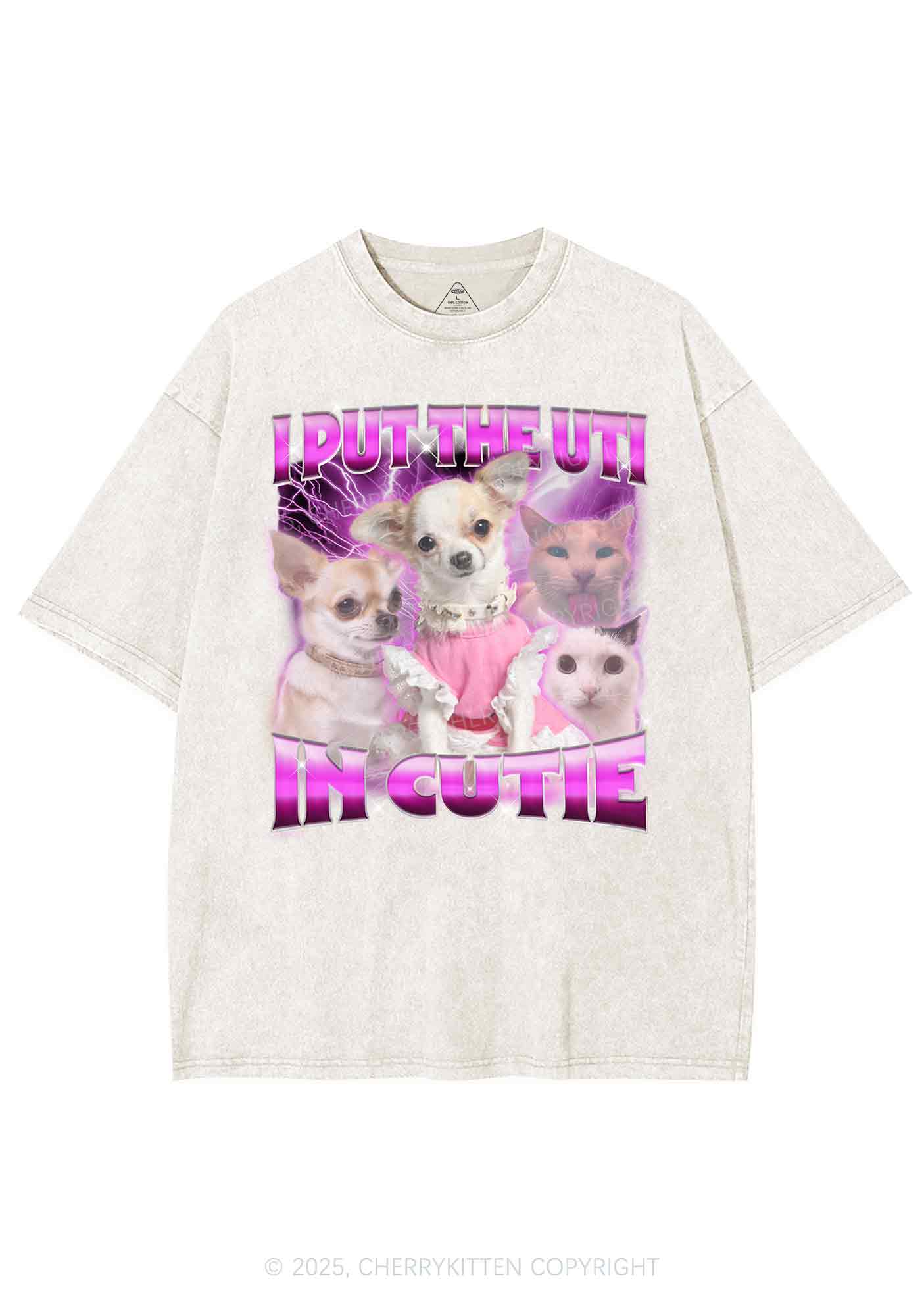 Put UTI In Cutie Y2K Shirts Washed Tee Cherrykitten