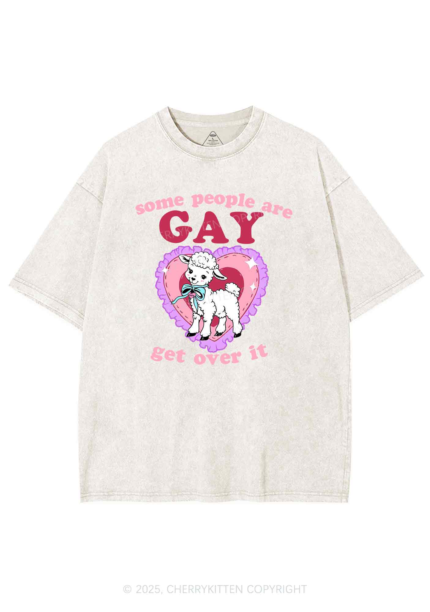 Some People Are Gay Pride Y2K Shirts Washed Tee Cherrykitten