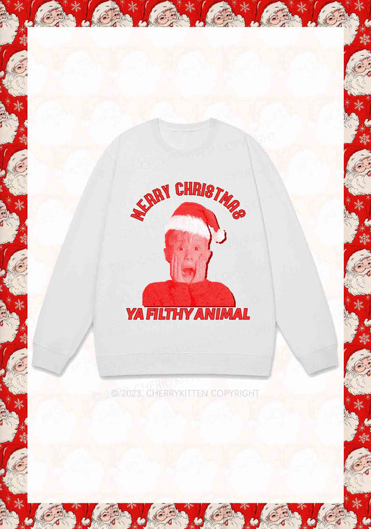 Merry Christmas Screaming Boy Y2K Sweatshirt Cherrykitten