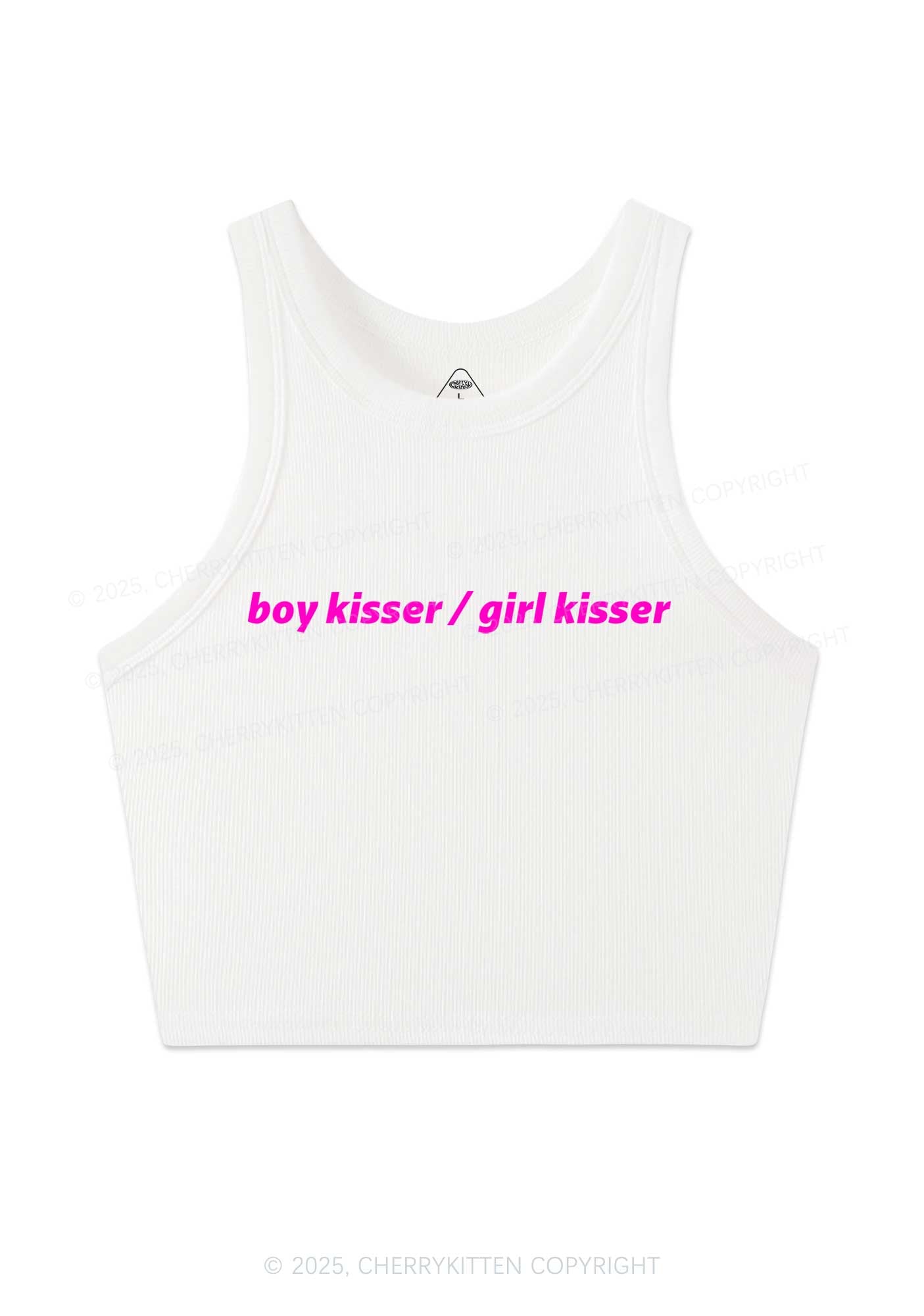 Boy Kisser Girl Kisser Pride Y2K Crop Tank Top Cherrykitten