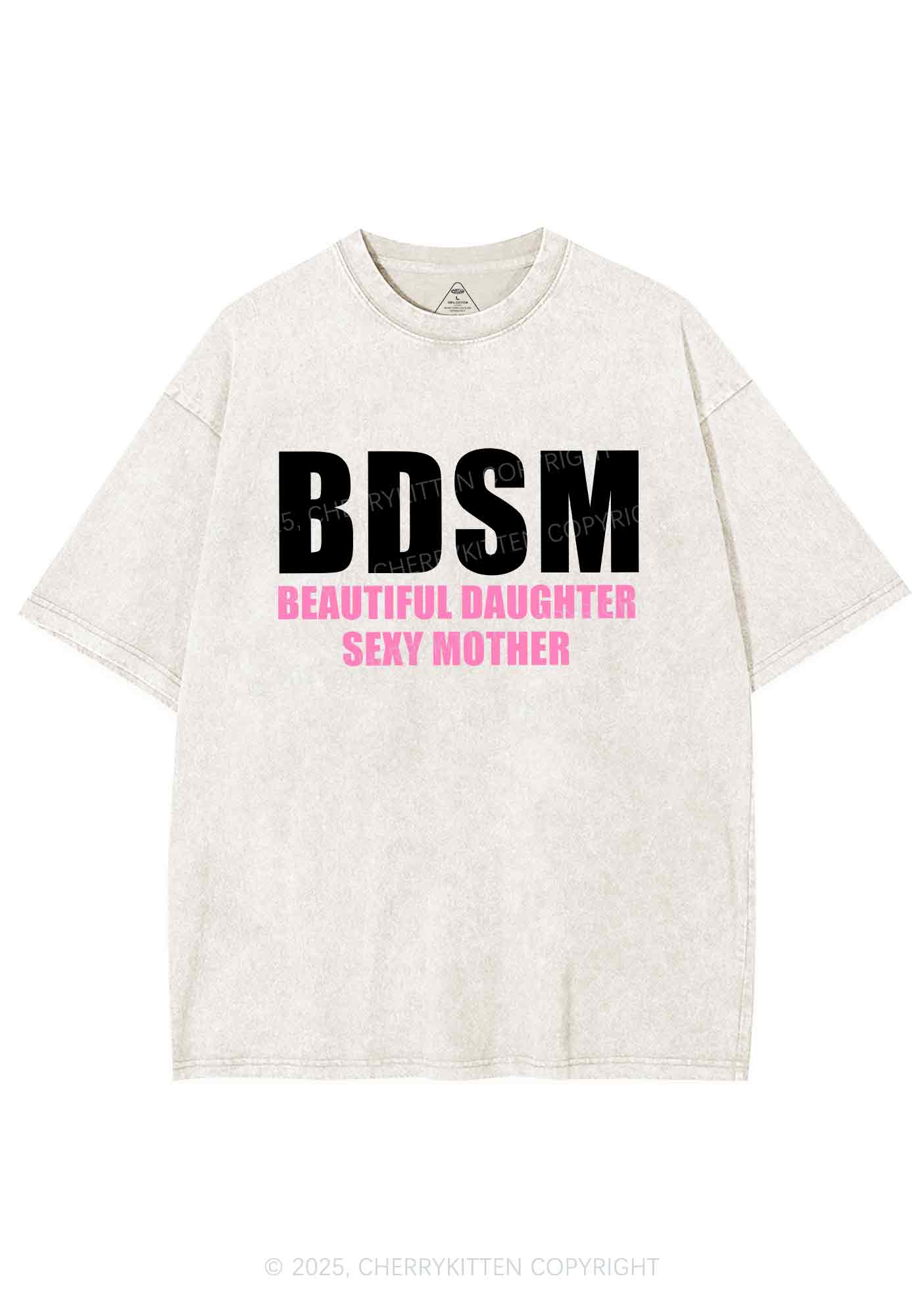 BDSM Daughter Mother Y2K Shirts Washed Tee Cherrykitten