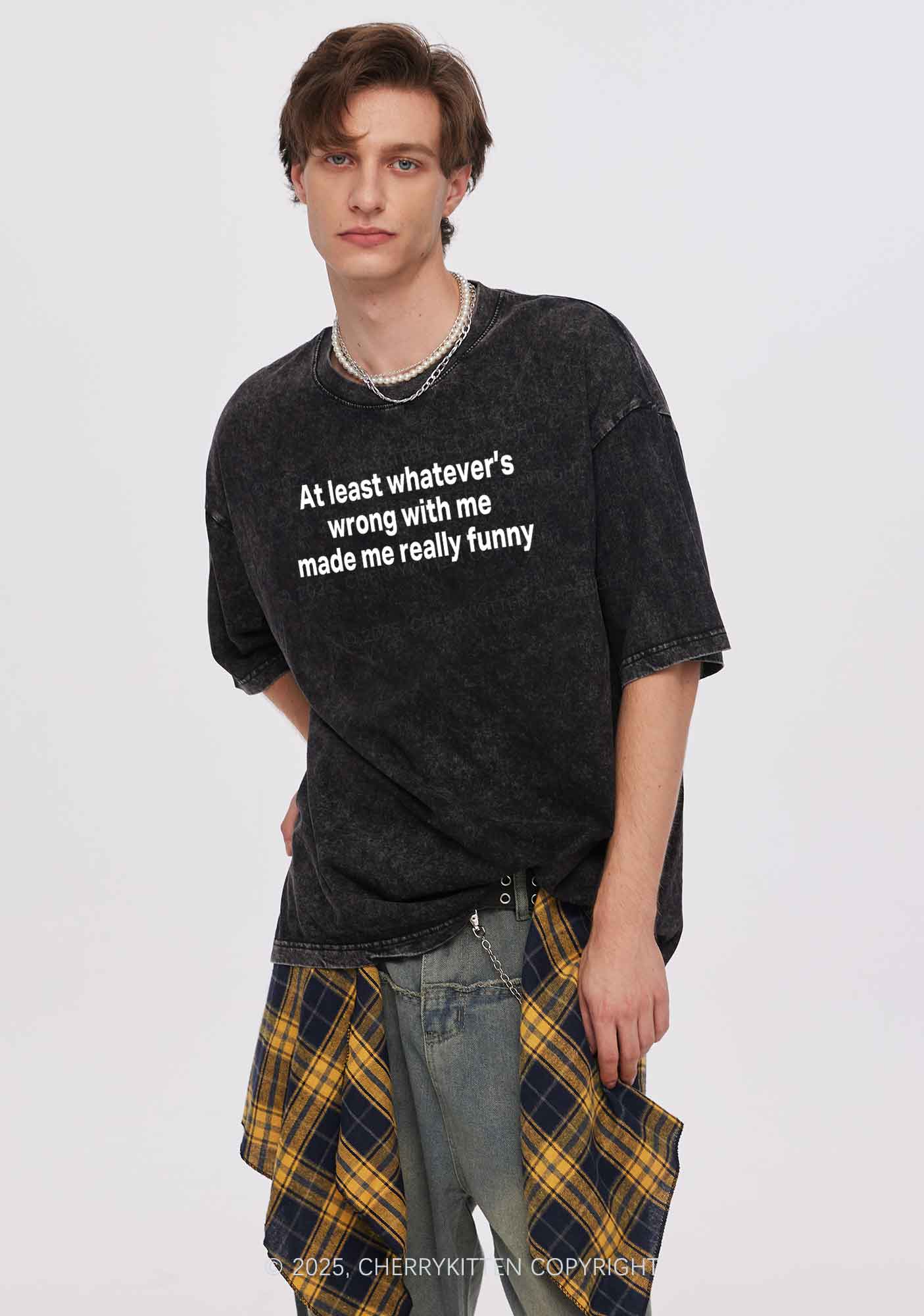 Made Me Really Funny Y2K Washed Tee Cherrykitten