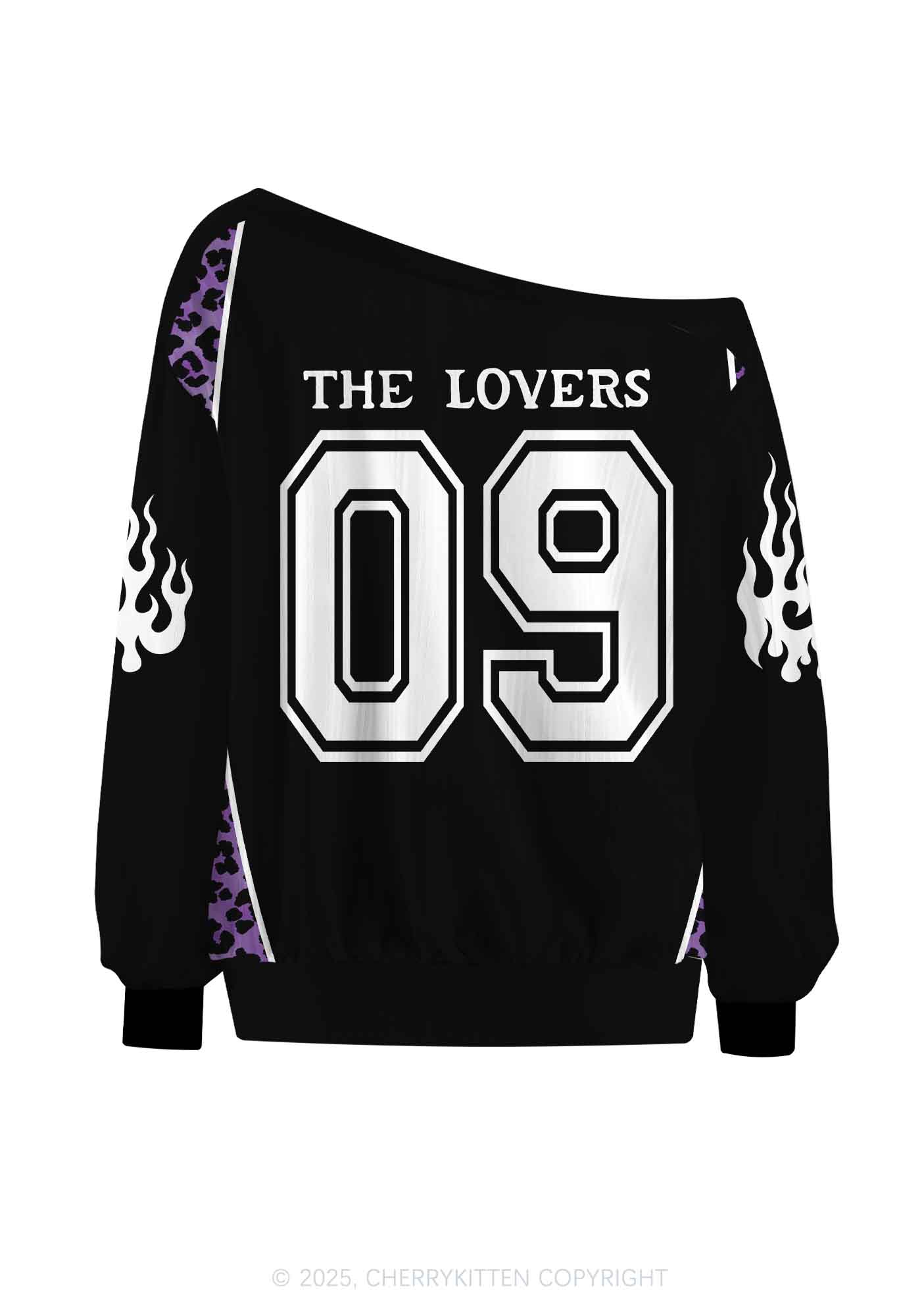 Custom Halloween Black The Lovers Y2K Off Shoulder Long Sleeve Sport Jersey Shirts Cherrykitten