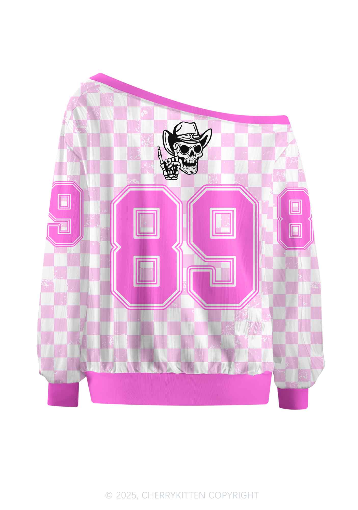 Custom Halloween Howdy Dancing Skeletons Y2K Off Shoulder Long Sleeve Sport Jersey Shirts Cherrykitten