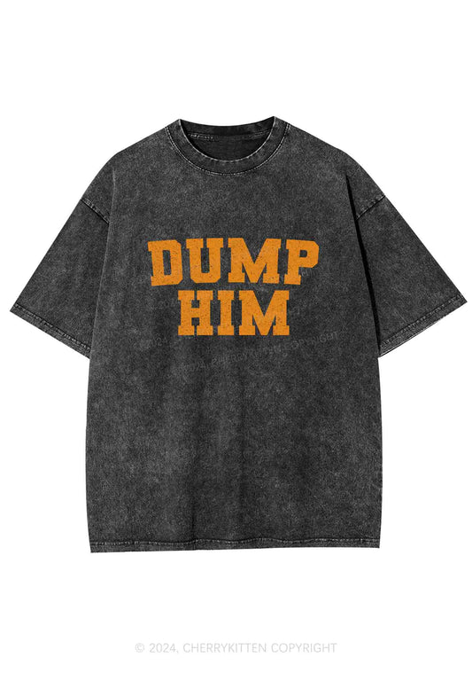 Dump Him Y2K Washed Tee Cherrykitten
