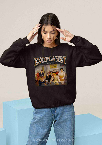 Exoplanet Kpop Y2K Sweatshirt Cherrykitten