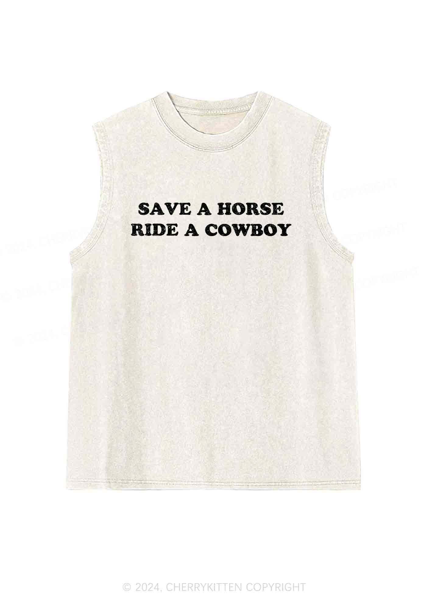 Save A Horse Y2K Washed Tank Cherrykitten