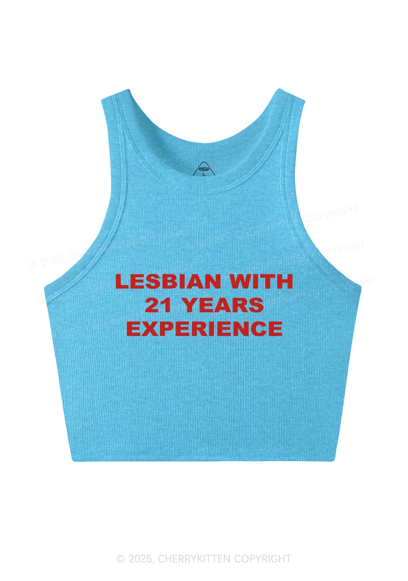 Custom Lesbian Experience Pride Y2K Crop Tank Top Cherrykitten
