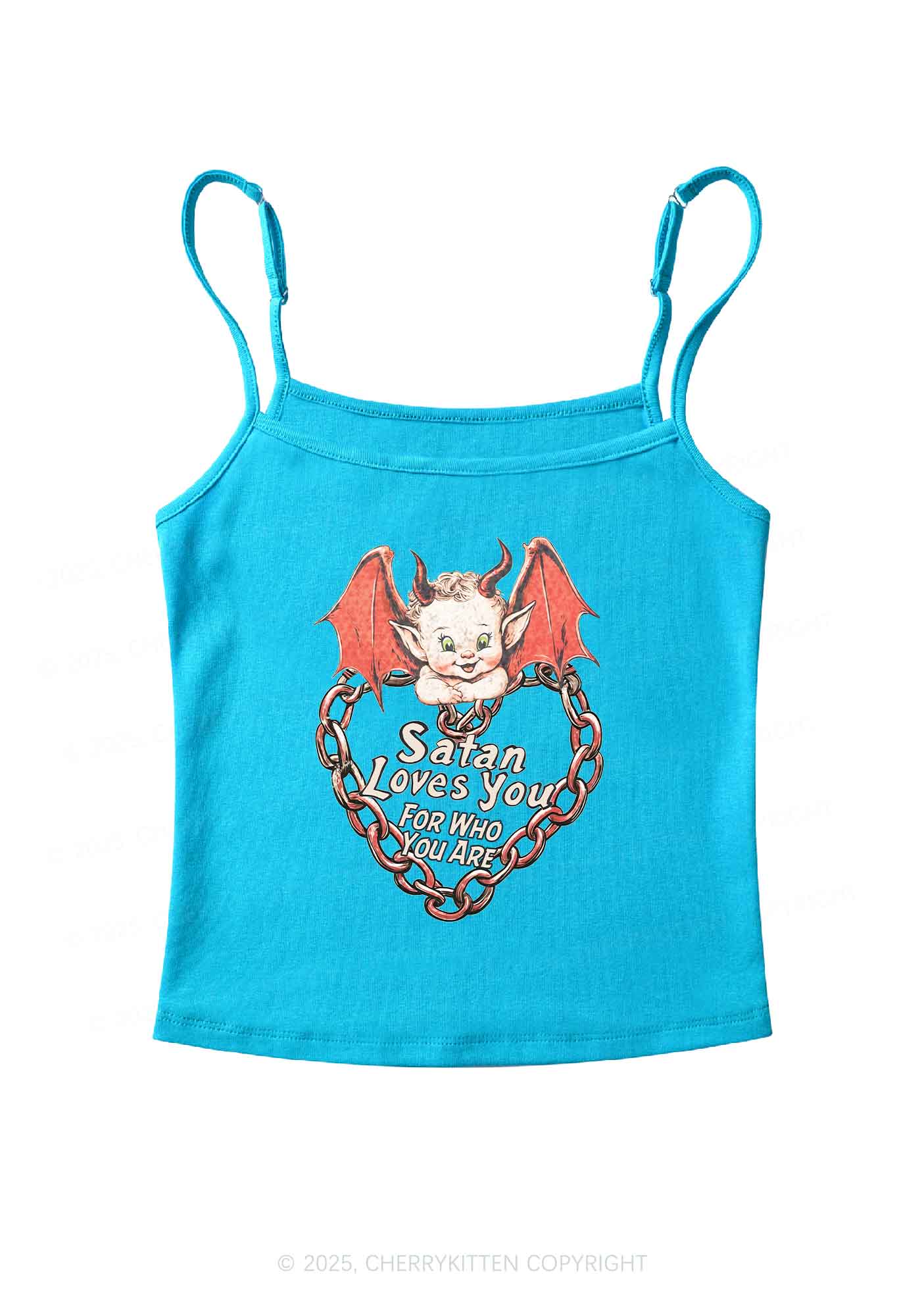 Satan Loves You Y2K Spaghetti Strap Cami Cherrykitten