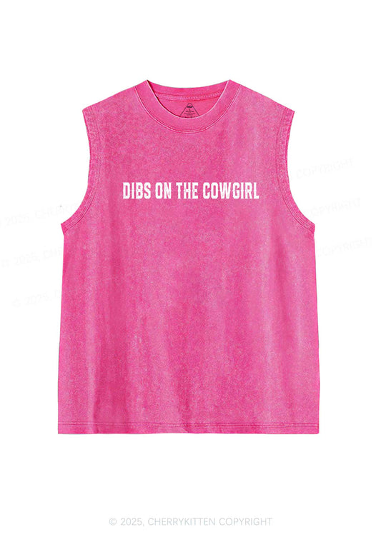 Dibs On The Cowgirl Y2K Washed Tank Cherrykitten