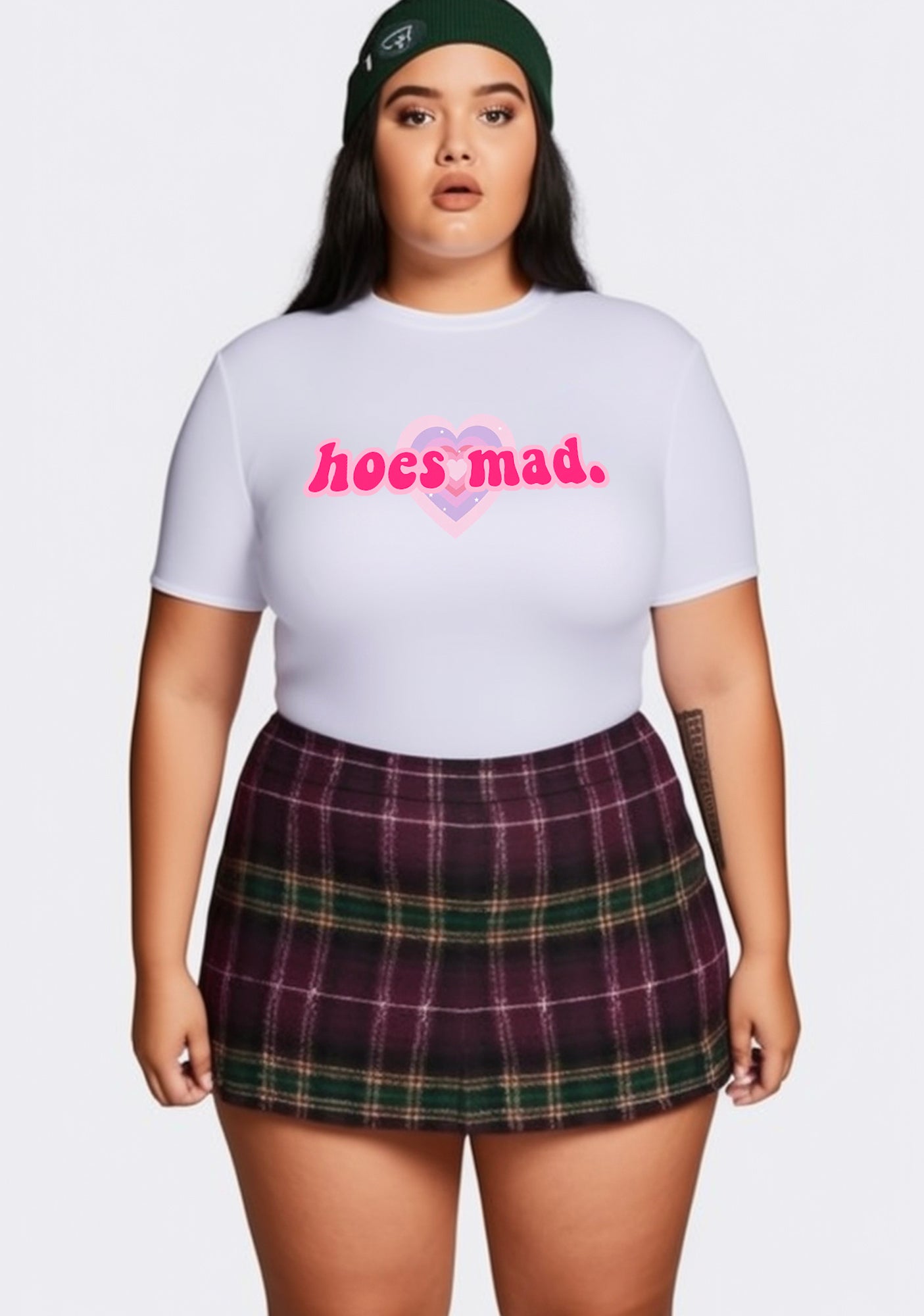 Curvy Hoes Mad Heart Baby Tee