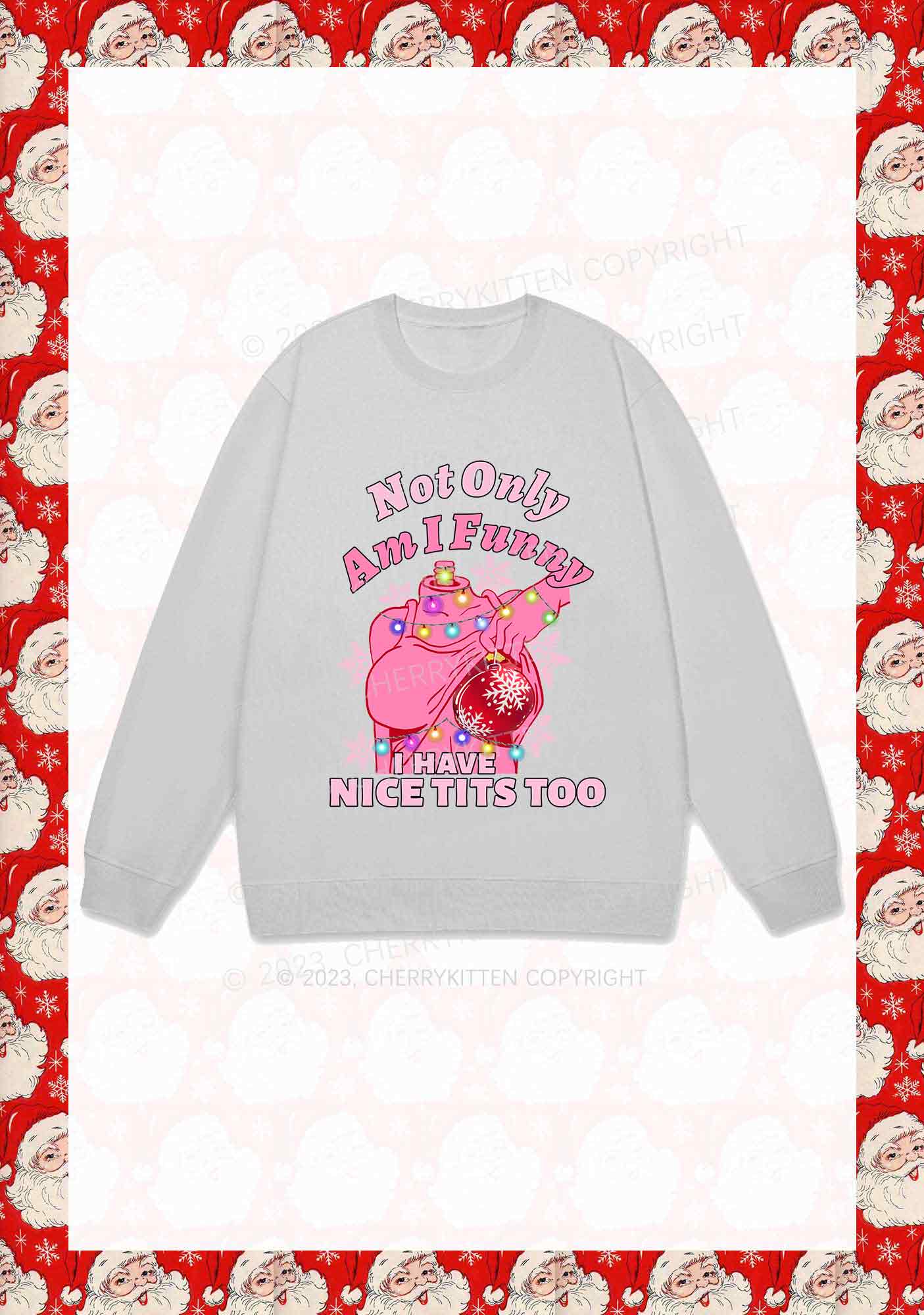 I Have Nice Dots Too Christmas Y2K Sweatshirt Cherrykitten