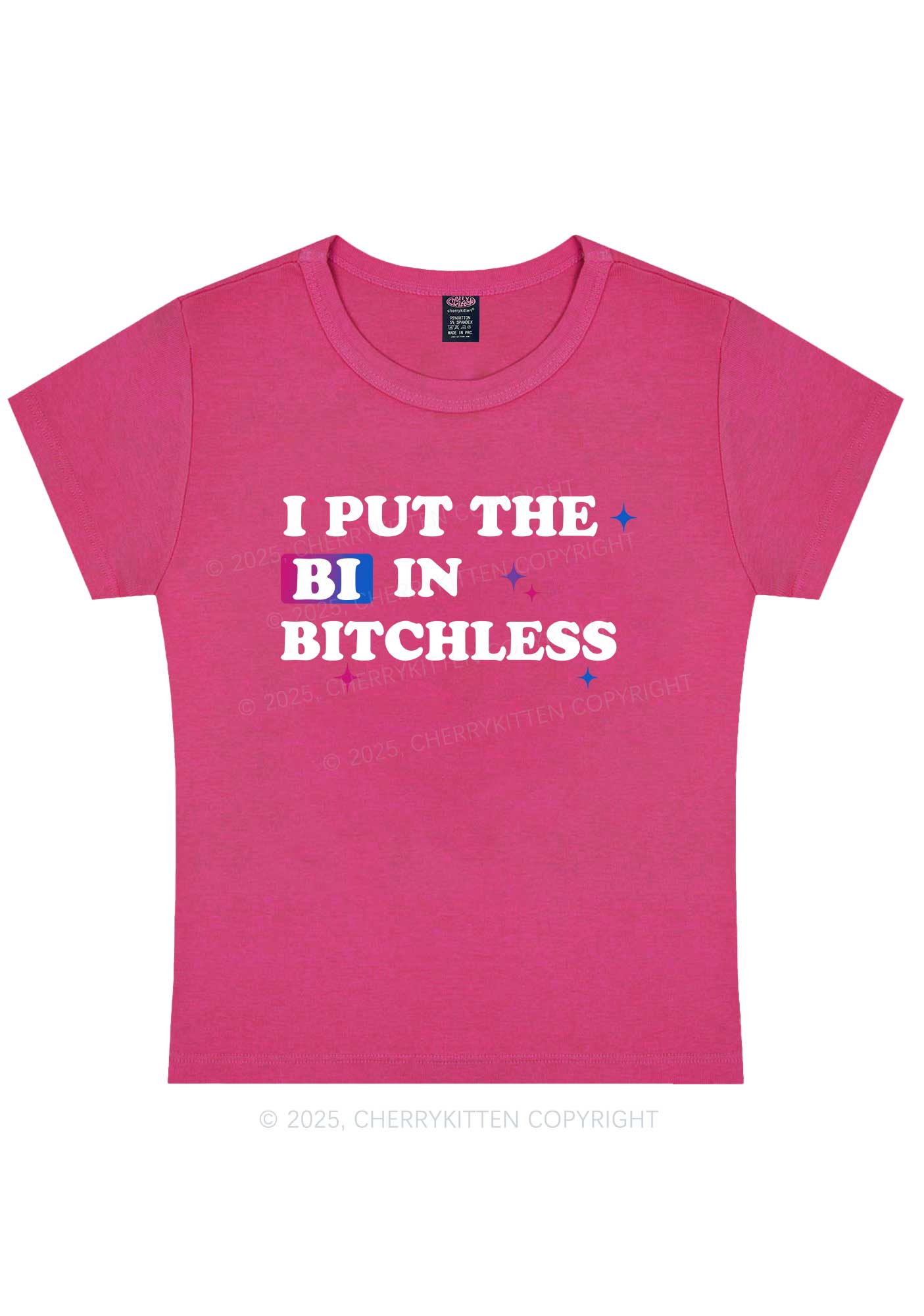 Put BI In Bxxchless Pride Y2K Baby Tee Cherrykitten