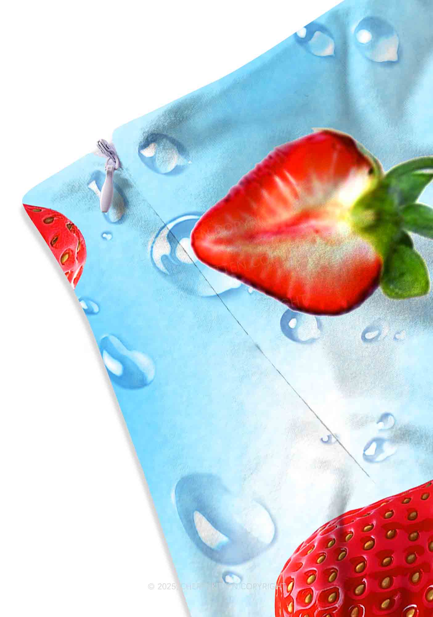 Blue Strawberry Y2K Print Mini Skirt Cherrykitten
