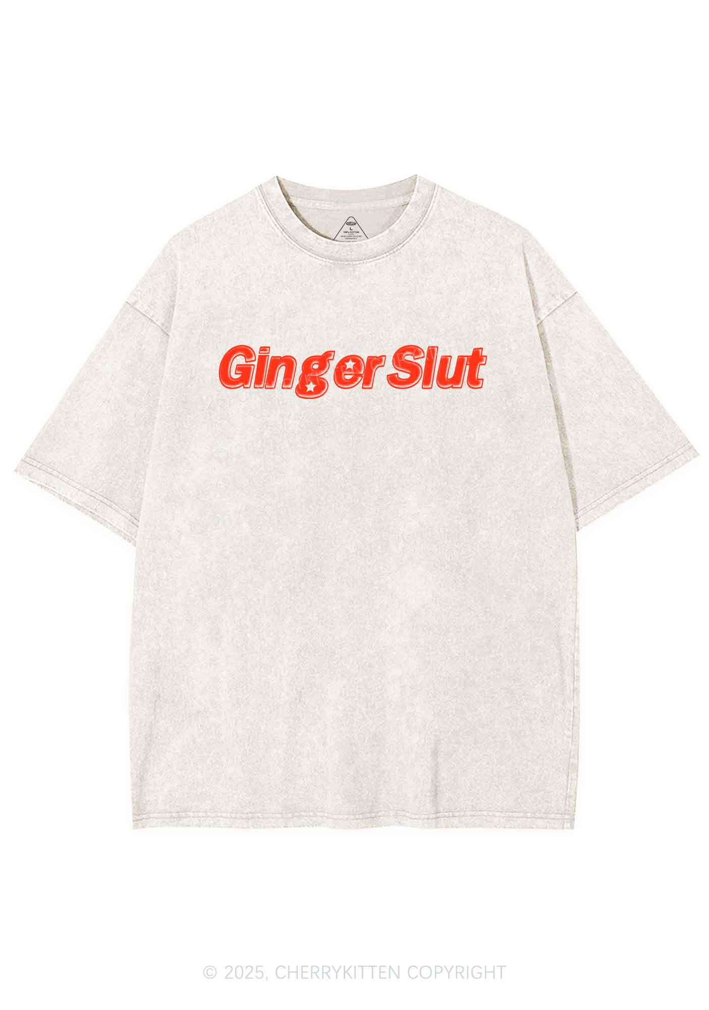 Ginger Slxt Y2K Shirts Washed Tee Cherrykitten