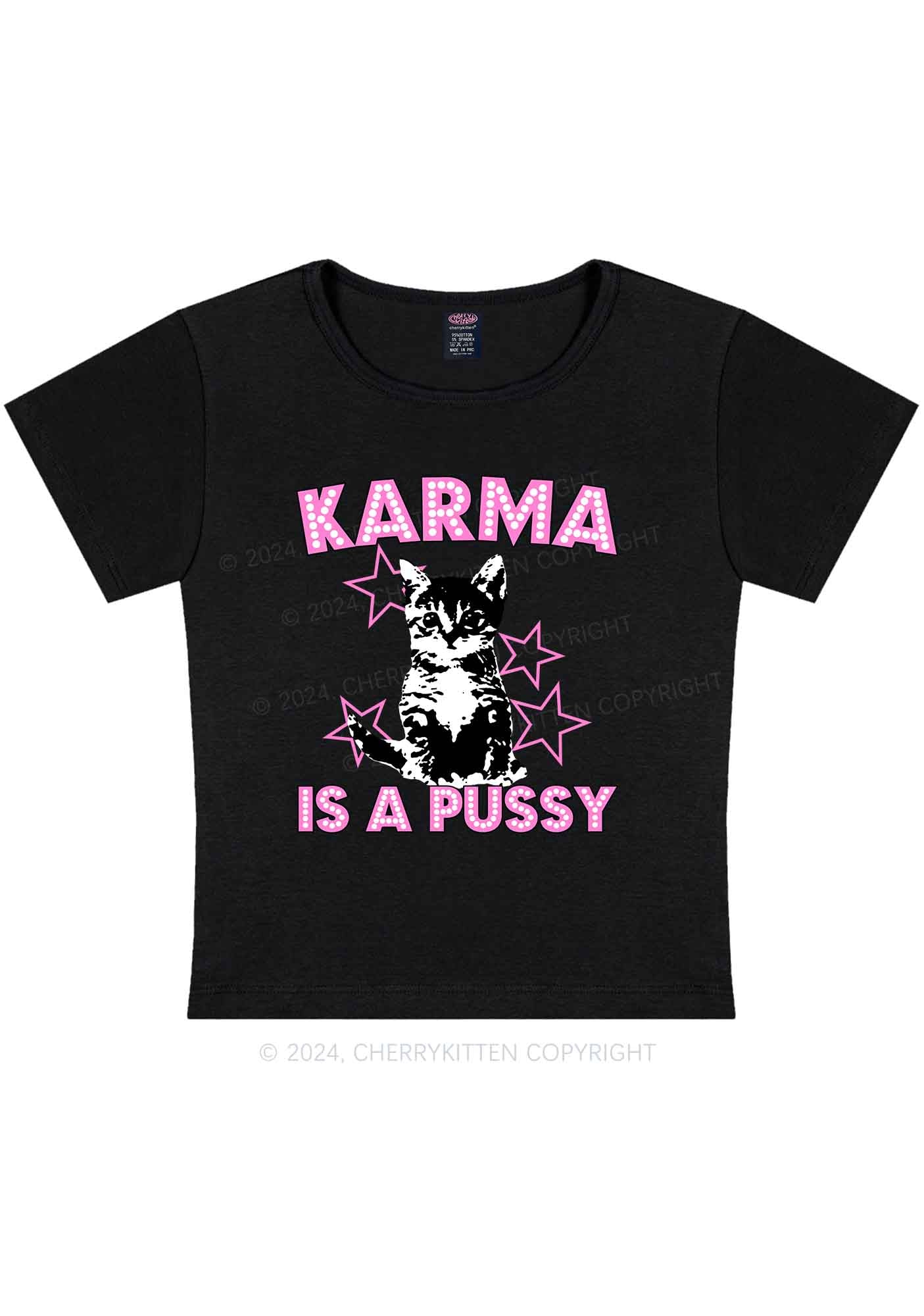 Curvy Karma Puxxy Y2K Baby Tee Cherrykitten
