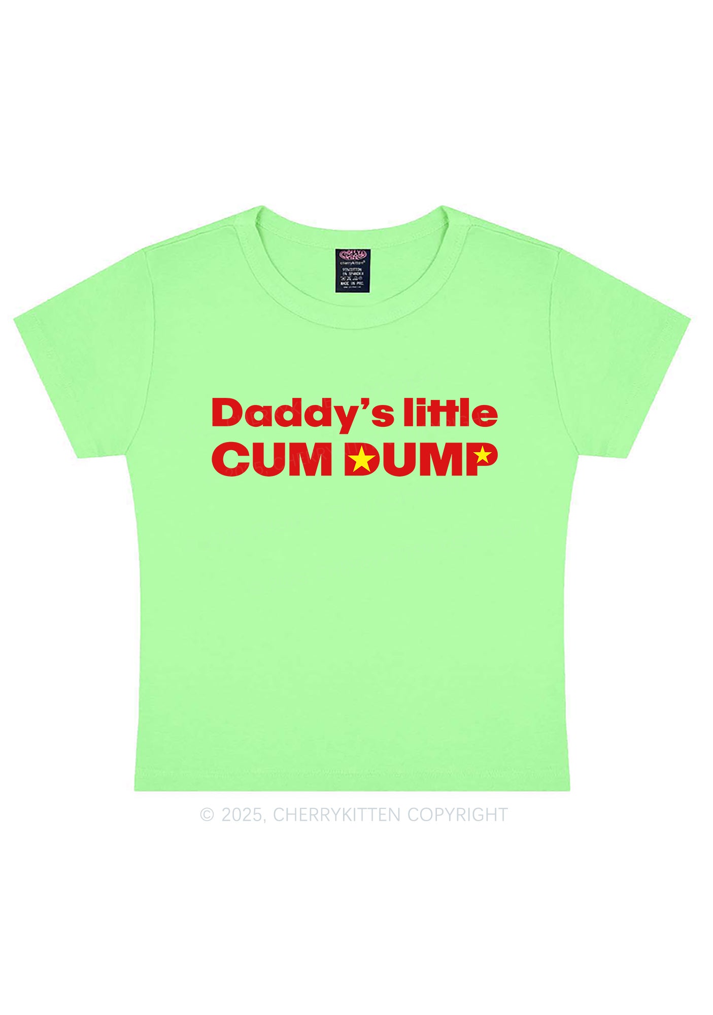 Daddys Little Cum Dump Y2K Baby Tee Cherrykitten