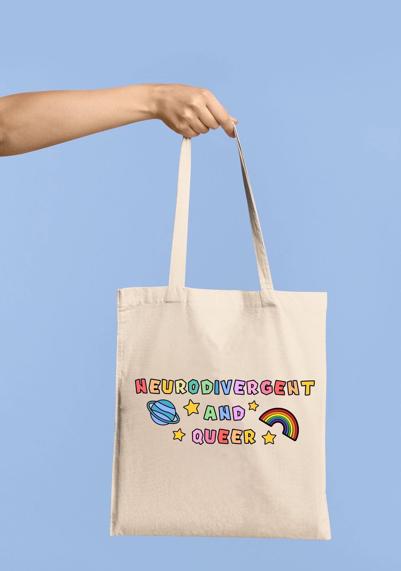 Neurodivergent And Queer Canvas Tote Bag