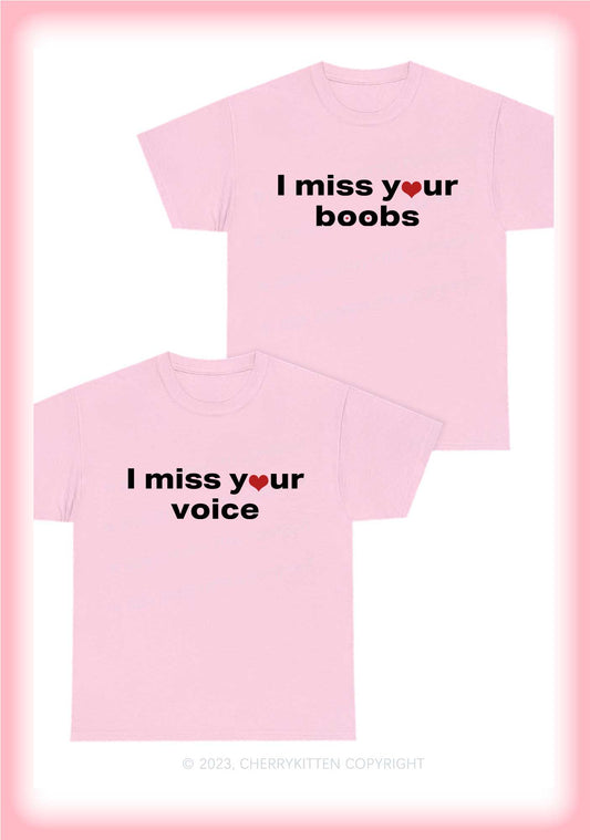 Miss Your Voice Y2K Valentine's Day Chunky Shirt Cherrykitten