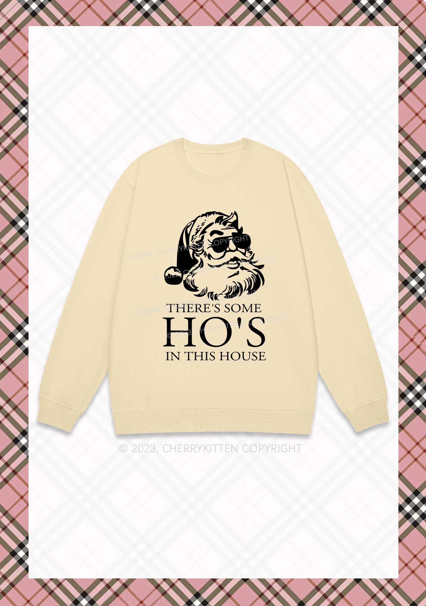 There's Some HO'S In This House Christmas Y2K Sweatshirt Cherrykitten