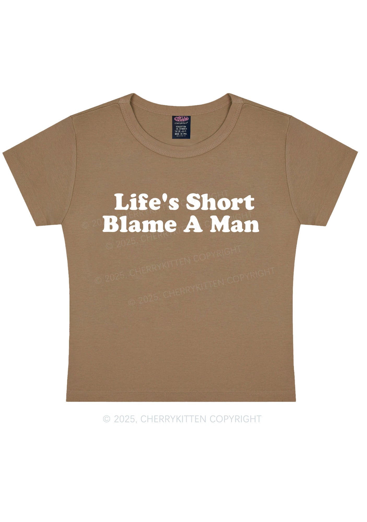 Blame A Man Y2K Baby Tee Cherrykitten
