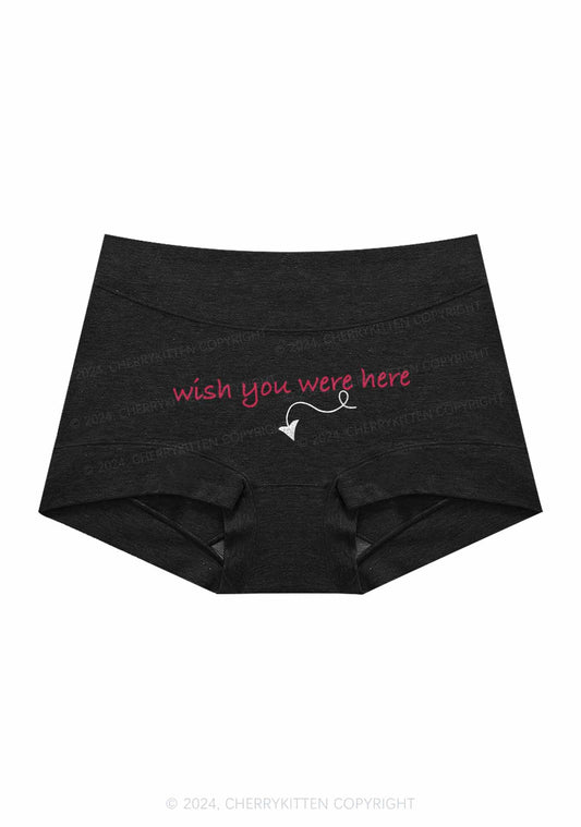 Wish You Were Here Y2K Mid Rise Waist Boyshort Cherrykitten