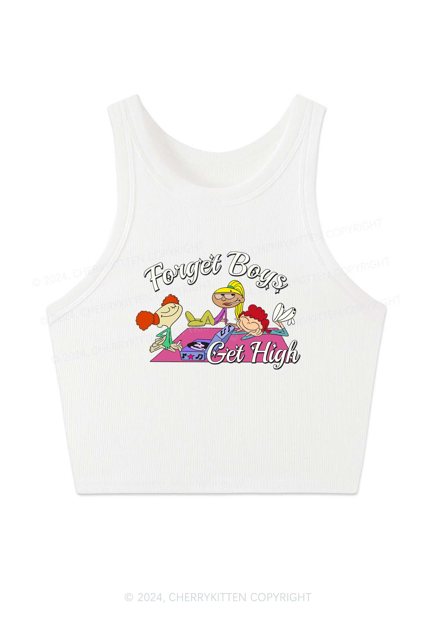 Forget Boys Y2K Crop Tank Top Cherrykitten