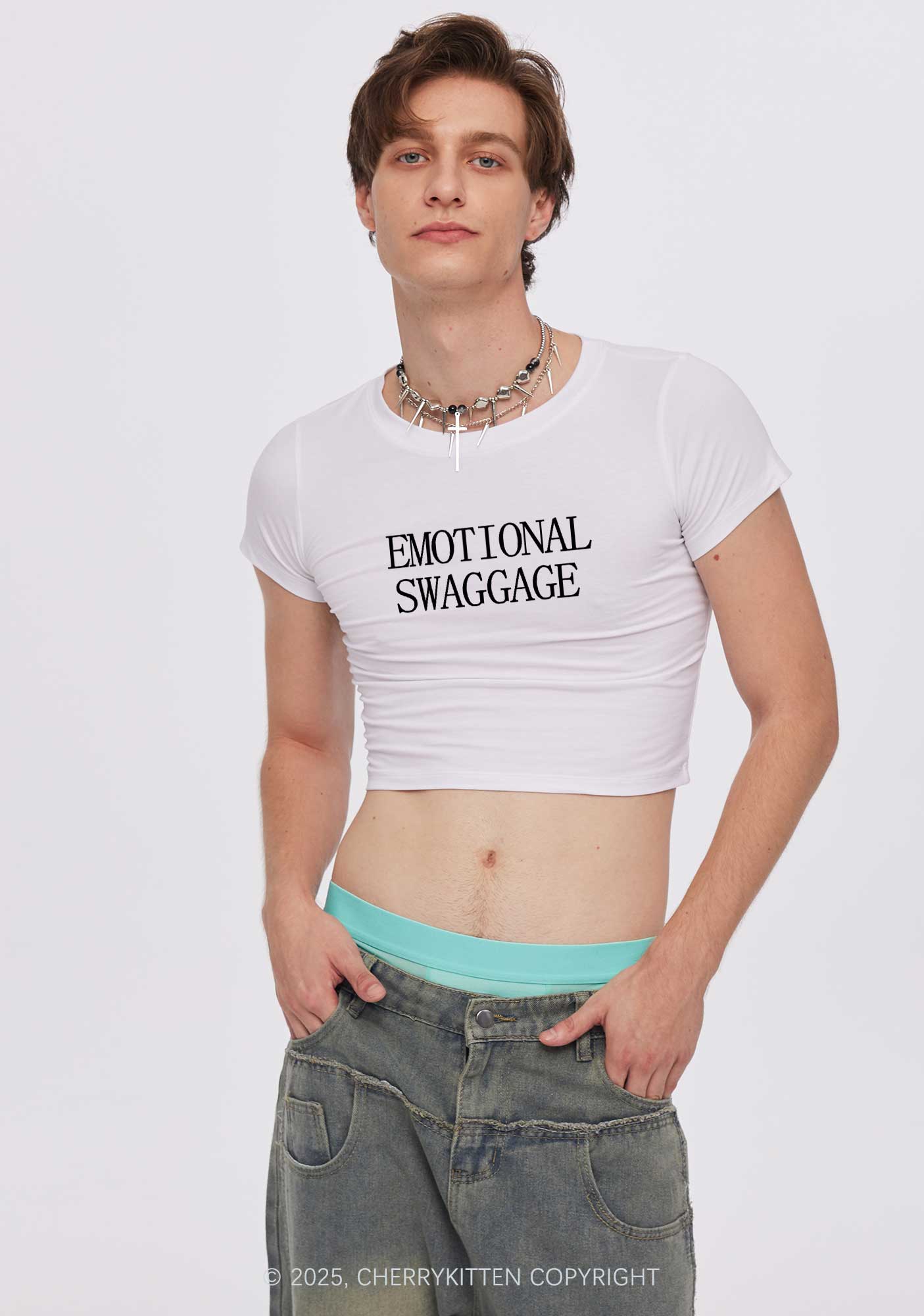 Emotional Swaggage Y2K Baby Tee Cherrykitten